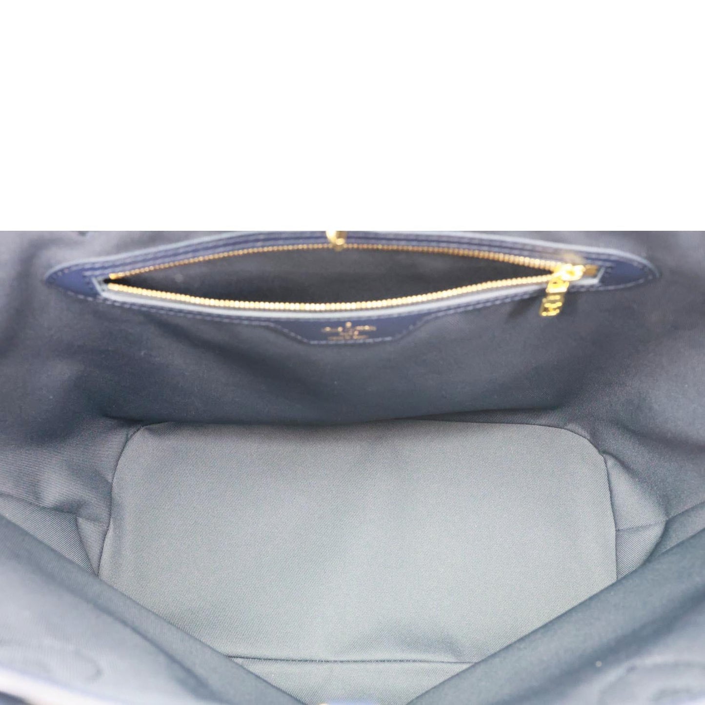 LOUIS VUITTON Neverfull MM Monoglam Jacquard Tote Bag Navy Blue
