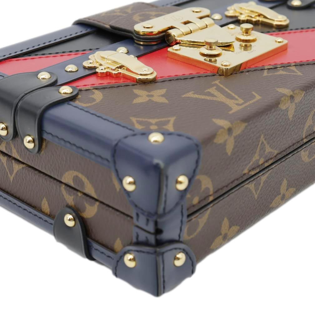 LOUIS VUITTON Petite Malle Malletage Print Monogram Canvas Shoulder Bag Multicolor