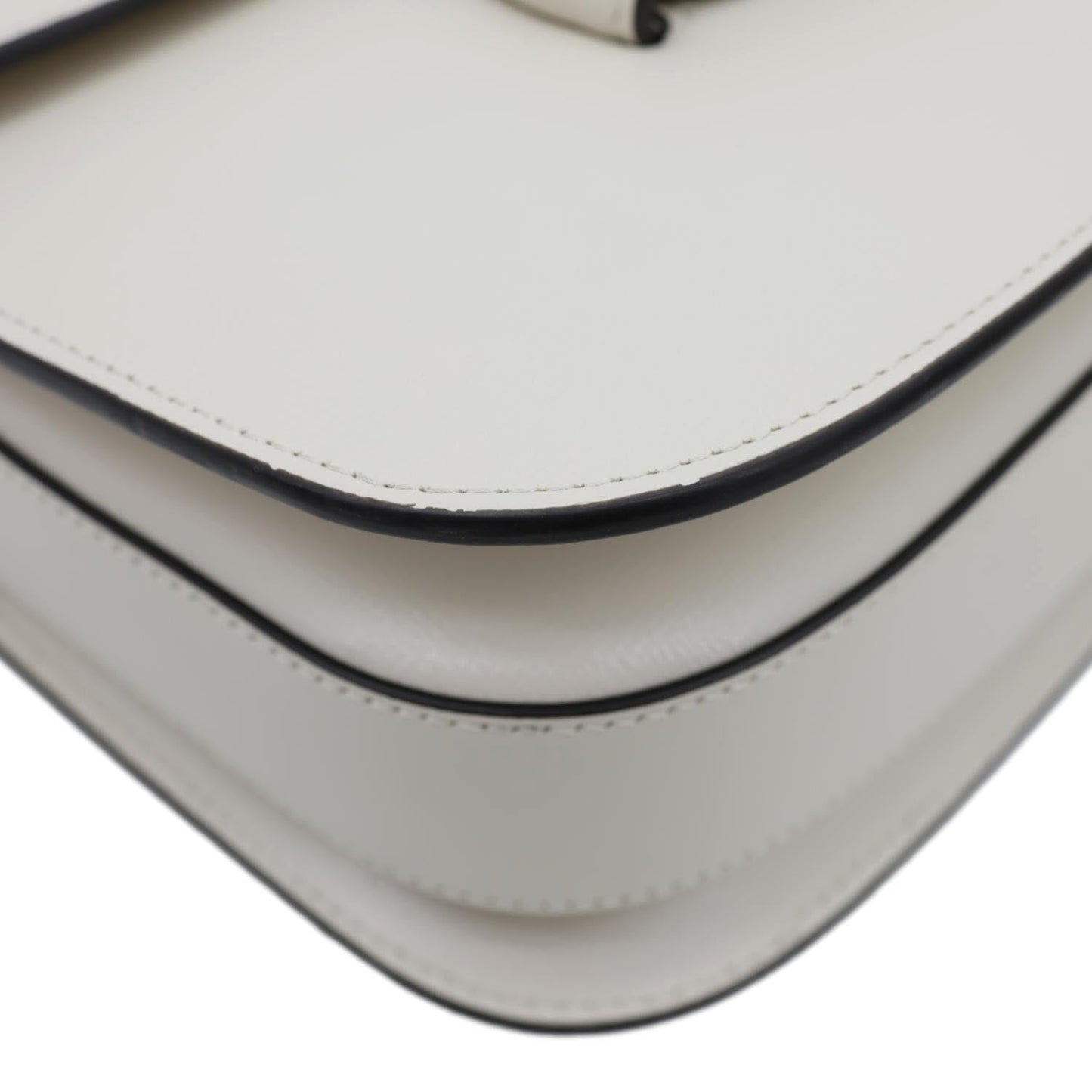 GUCCI Horsebit 1955 Small Leather Shoulder Bag Off White 602204