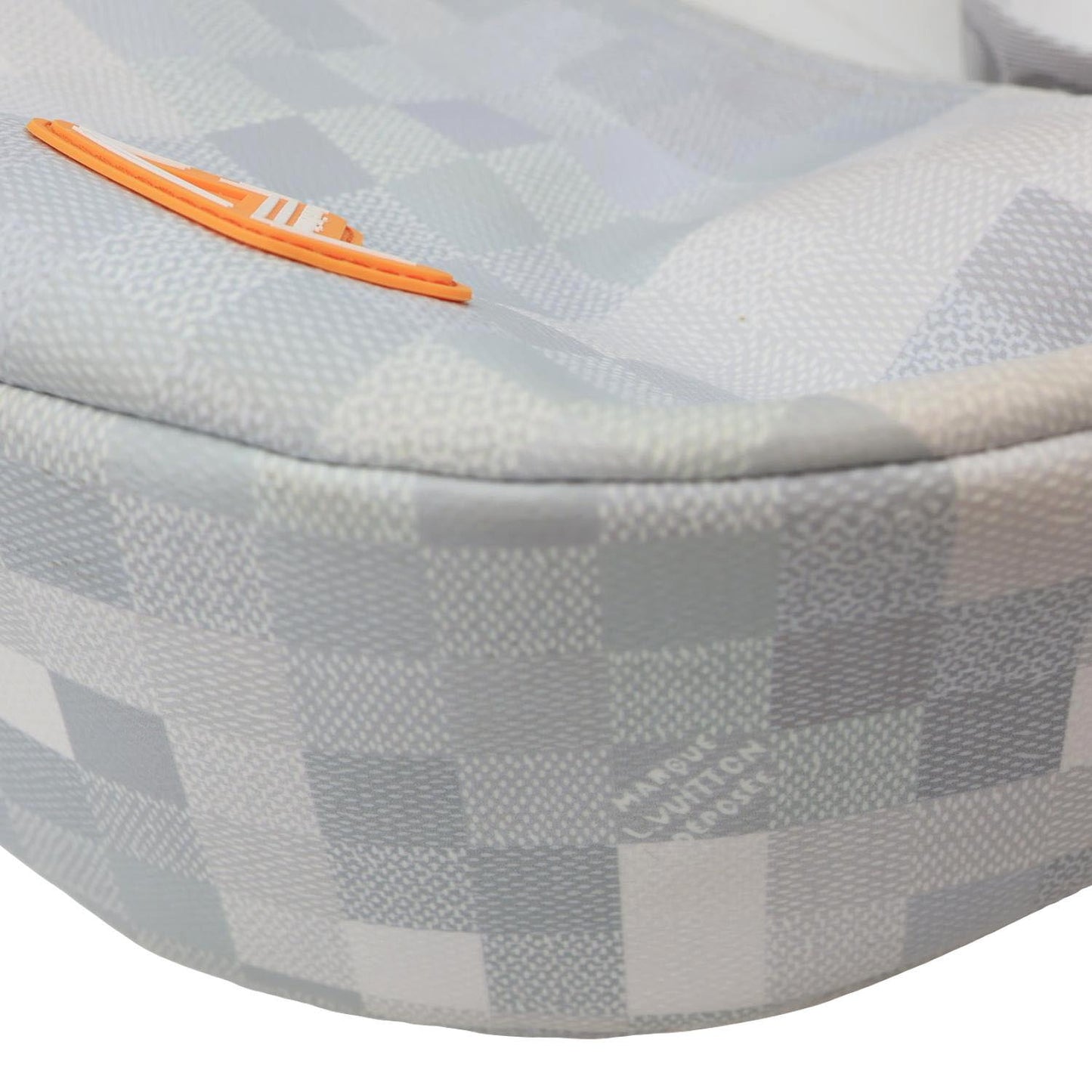 LOUIS VUITTON Hamac Damoflage Snow Canvas Hobo Bag White