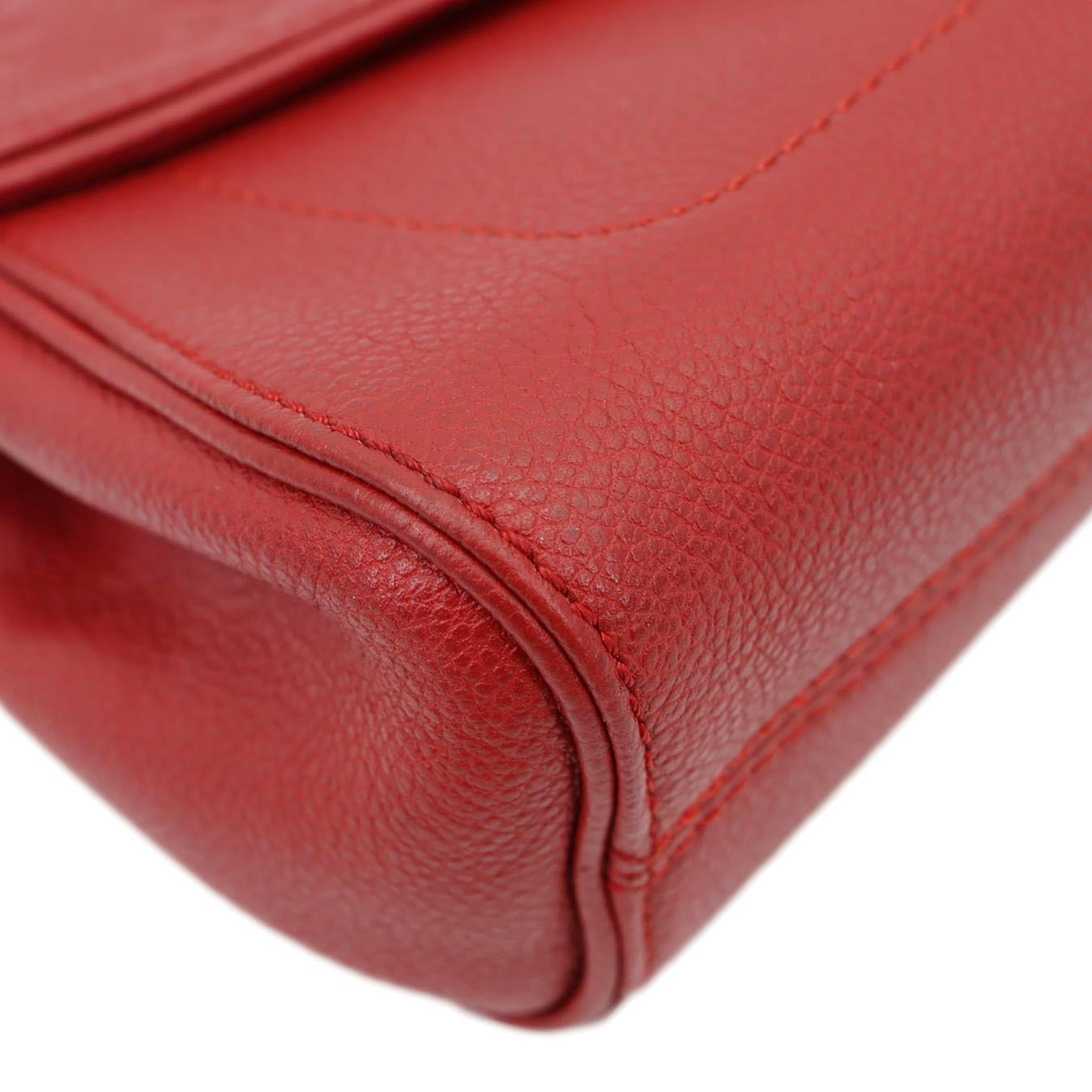 LOUIS VUITTON Saint Germain PM Monogram Empreinte Leather Shoulder Bag Cerise