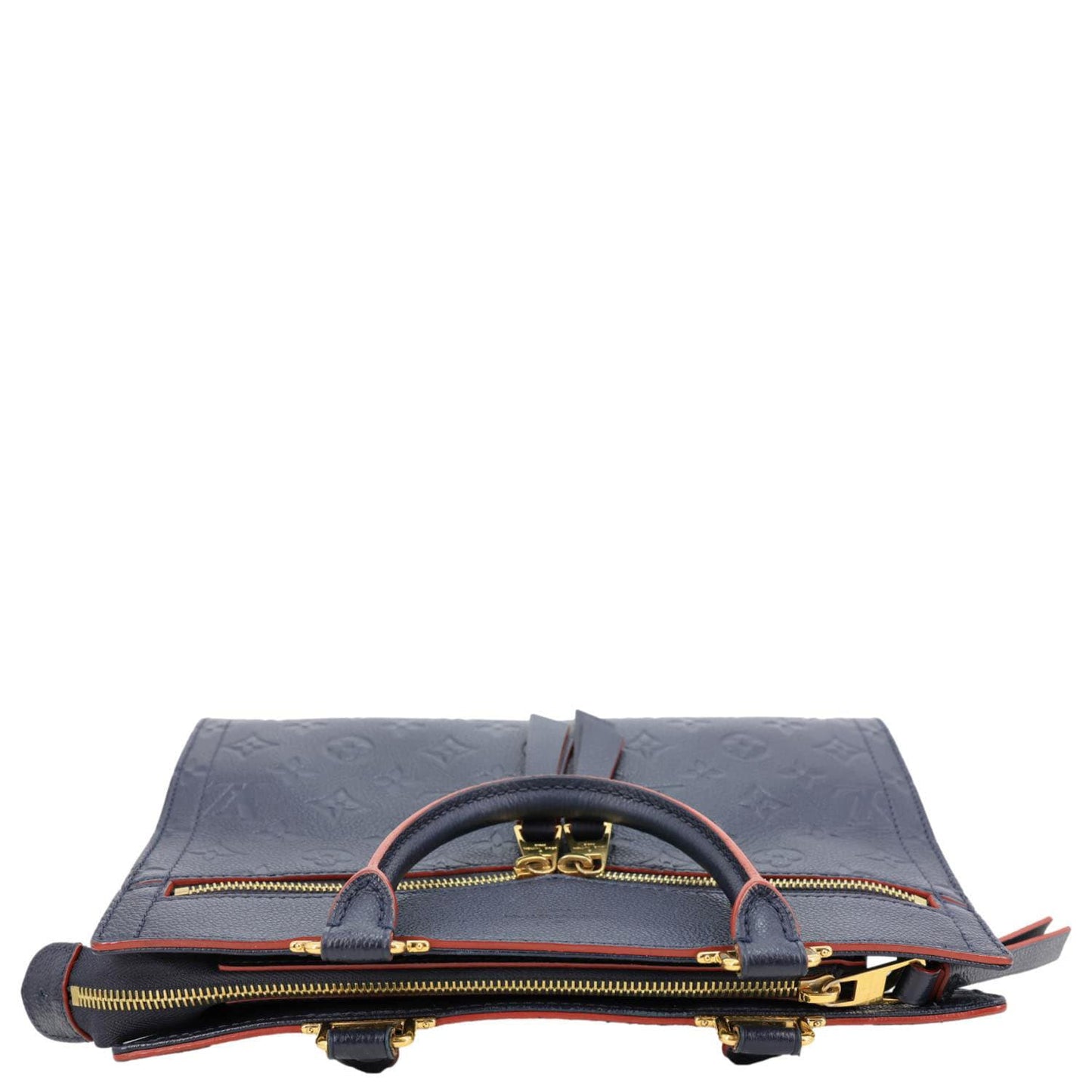 LOUIS VUITTON Sully PM Monogram Empreinte Leather Shoulder Bag Marine Rouge
