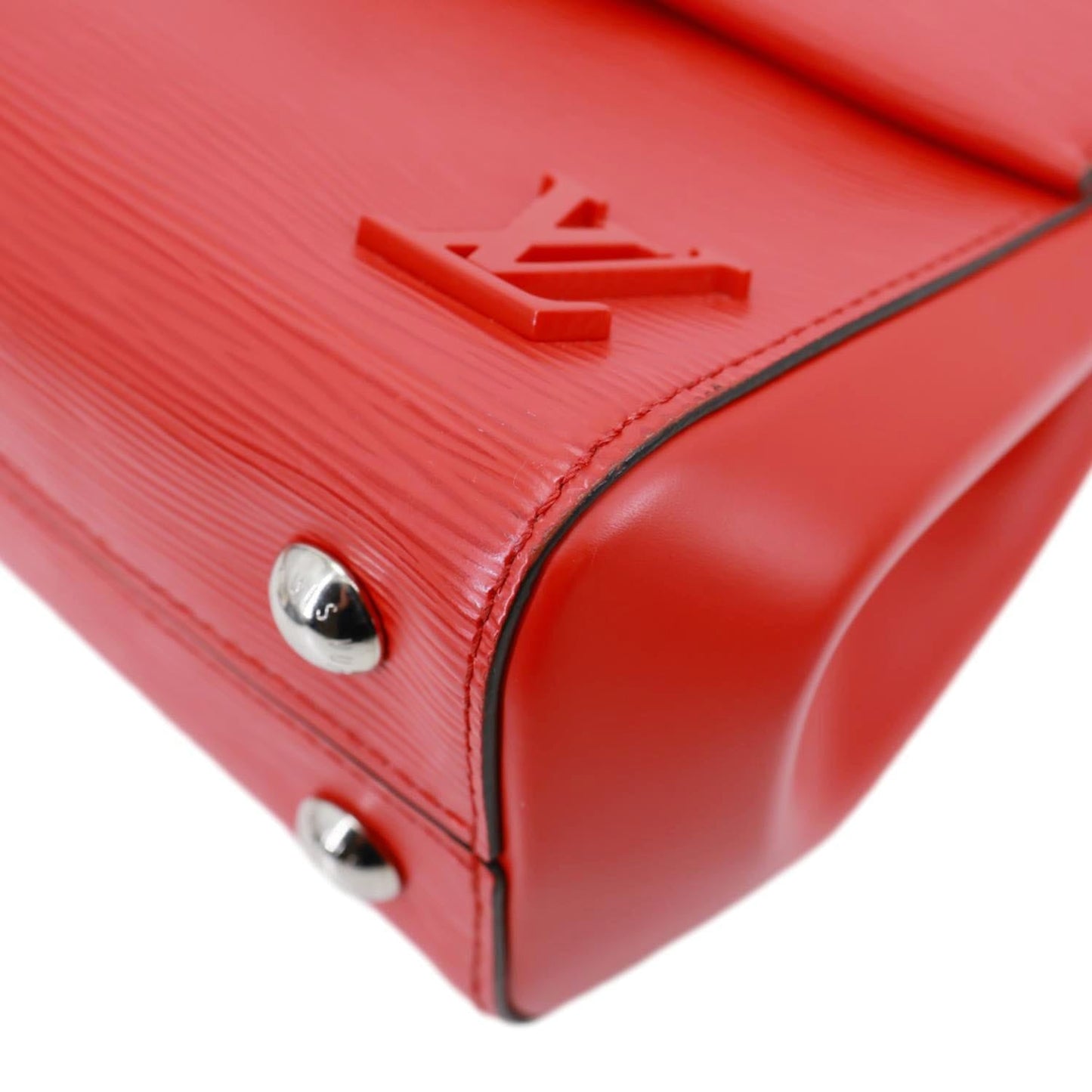 LOUIS VUITTON Cluny MM Epi Leather Top Handle Crossbody Bag Red