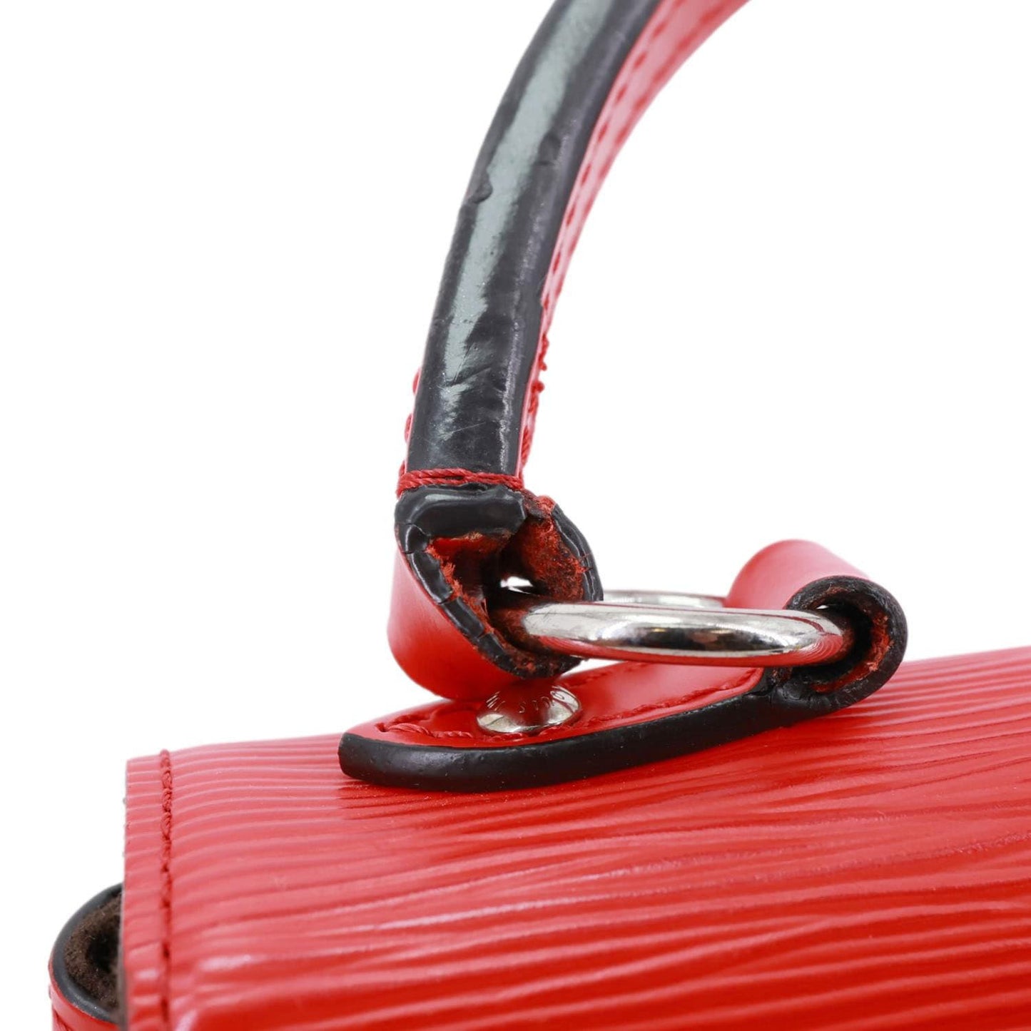 LOUIS VUITTON Cluny MM Epi Leather Top Handle Crossbody Bag Red