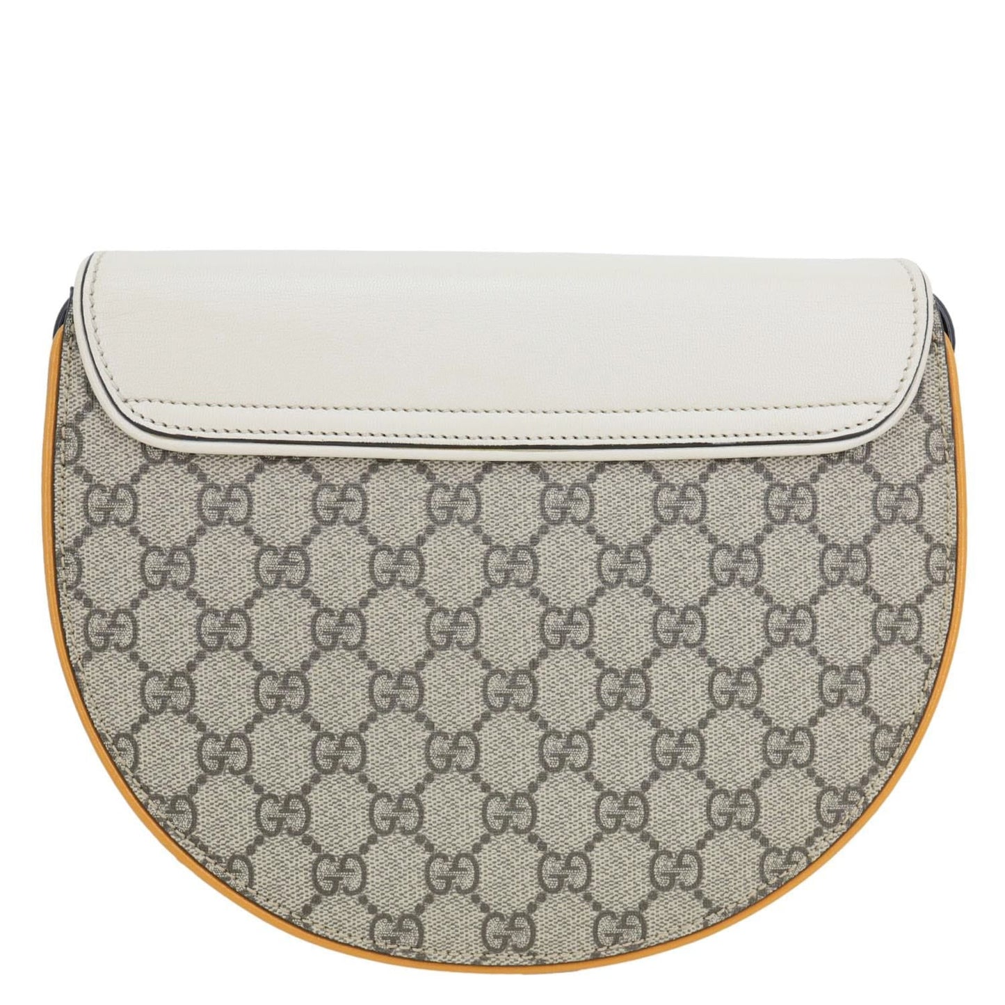 GUCCI Padlock Saddle Small GG Supreme Canvas Shoulder Bag Beige 644524