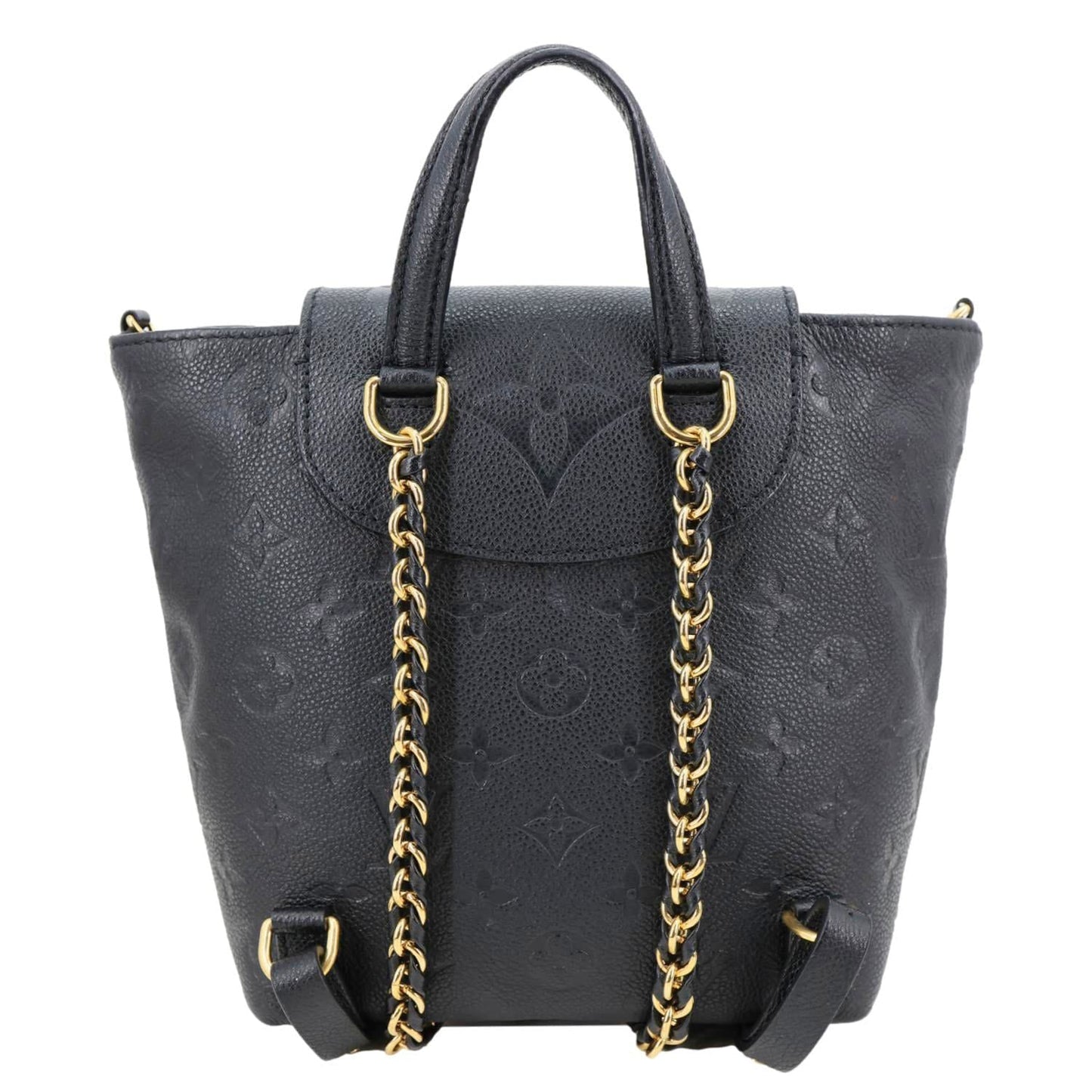LOUIS VUITTON Backup Monogram Empreinte Leather Backpack Black
