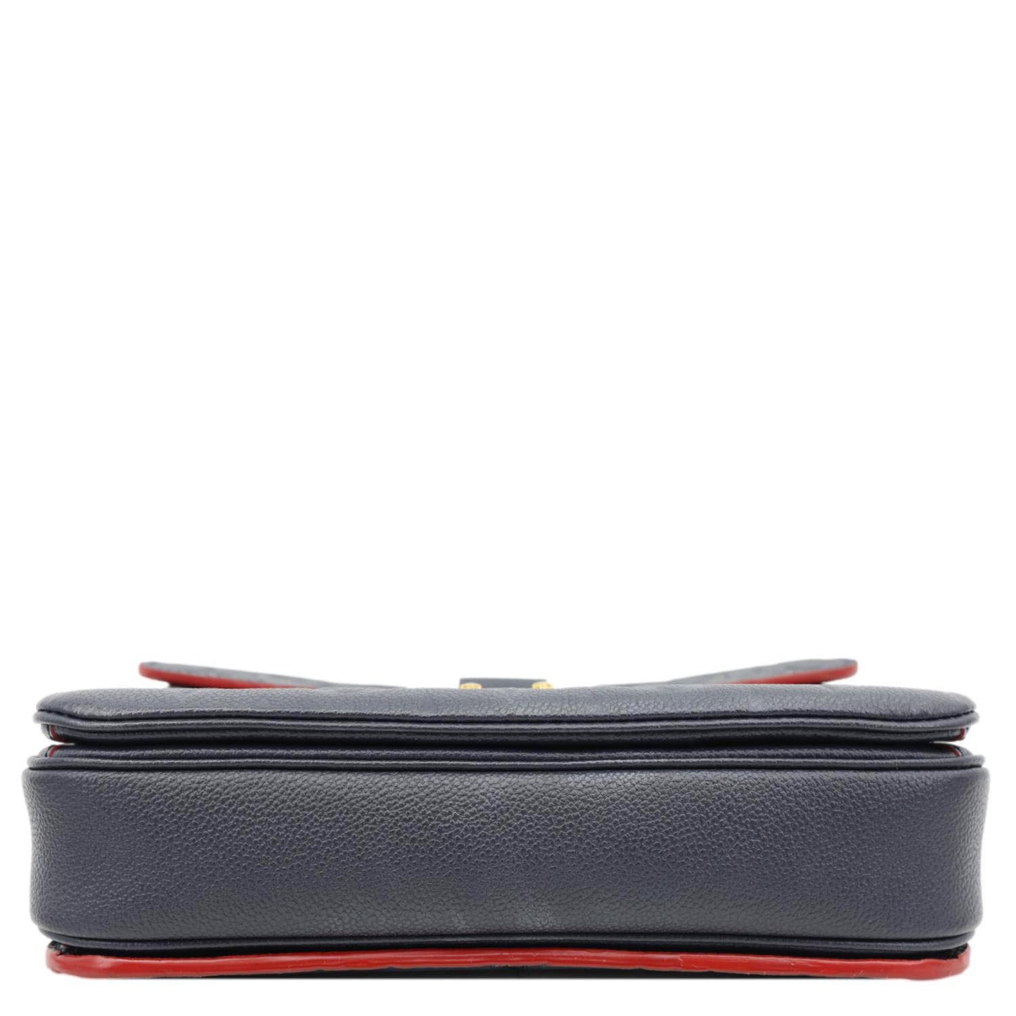 LOUIS VUITTON Metis Pochette Empreinte Leather Crossbody Bag Navy Blue