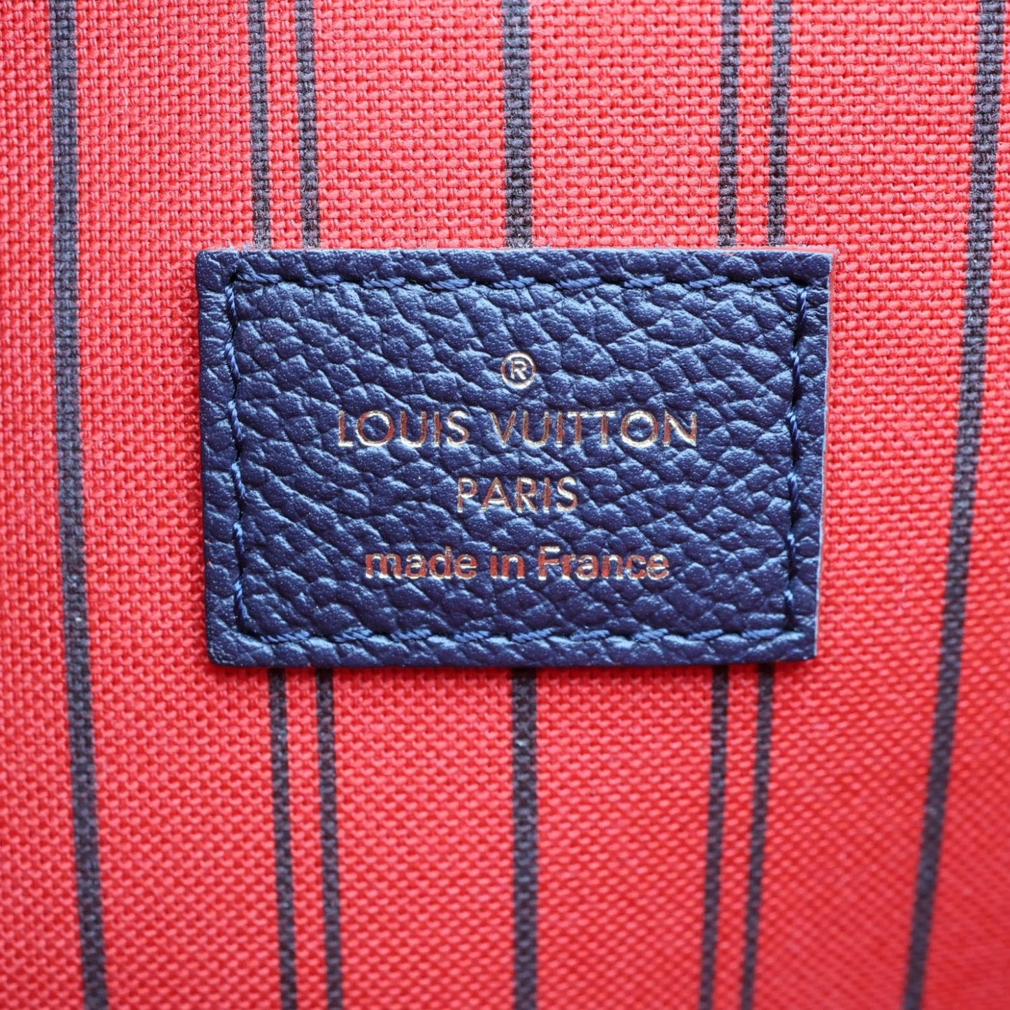 LOUIS VUITTON Metis Pochette Empreinte Leather Crossbody Bag Navy Blue