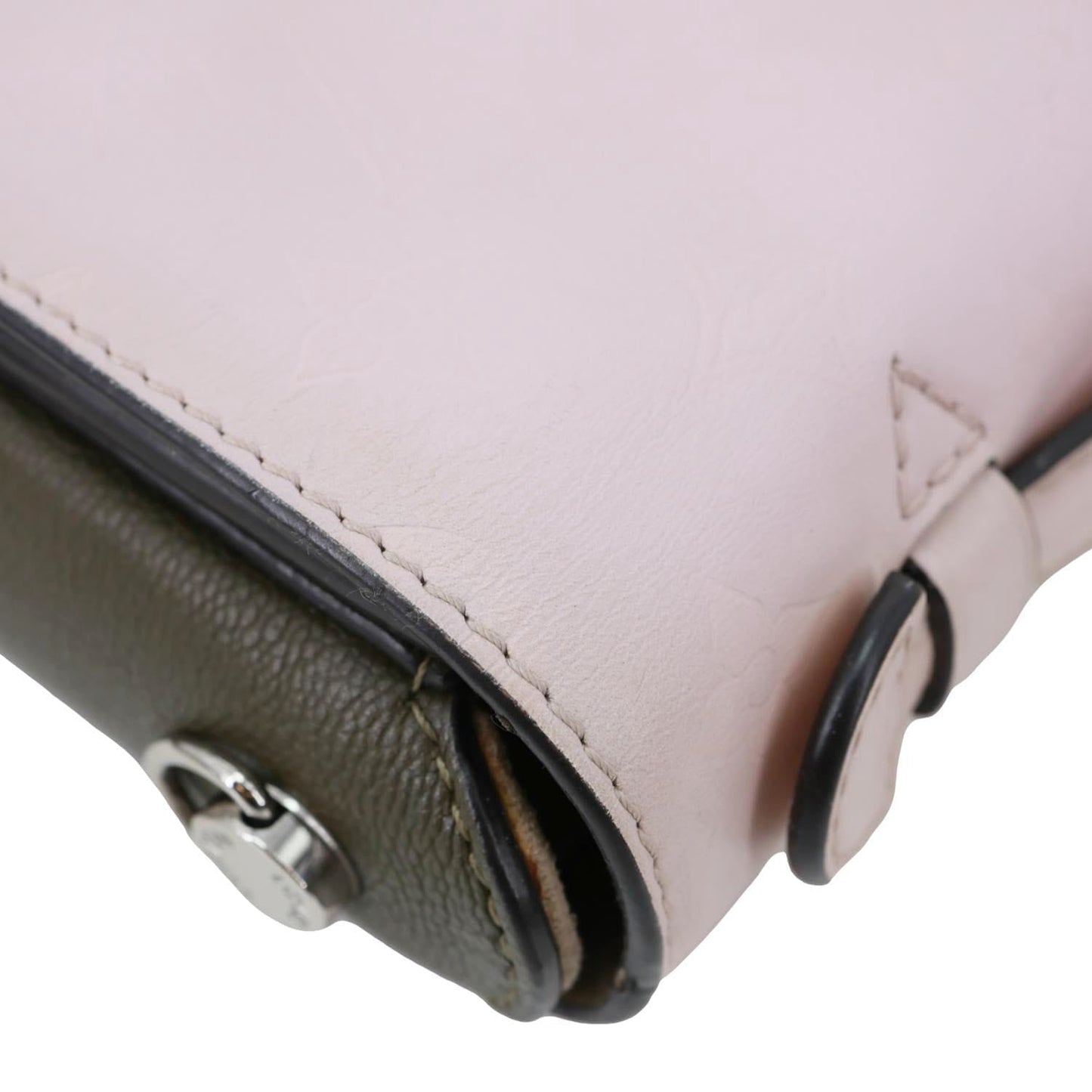 LOUIS VUITTON Very Calfskin Leather Saddle Shoulder Bag Khaki Green