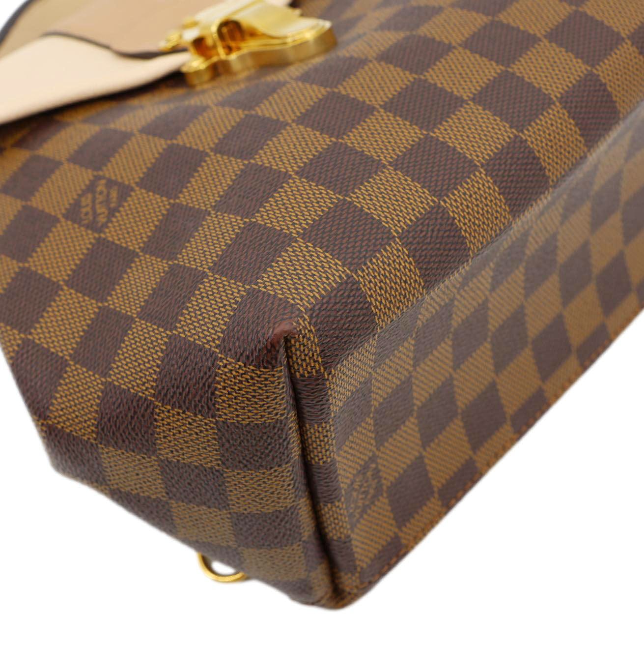 LOUIS VUITTON Clapton Damier Ebene Backpack Bag Beige