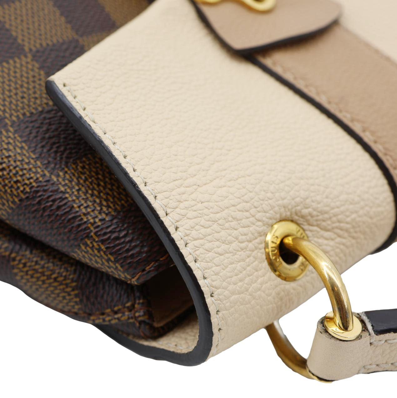 LOUIS VUITTON Clapton Damier Ebene Backpack Bag Beige