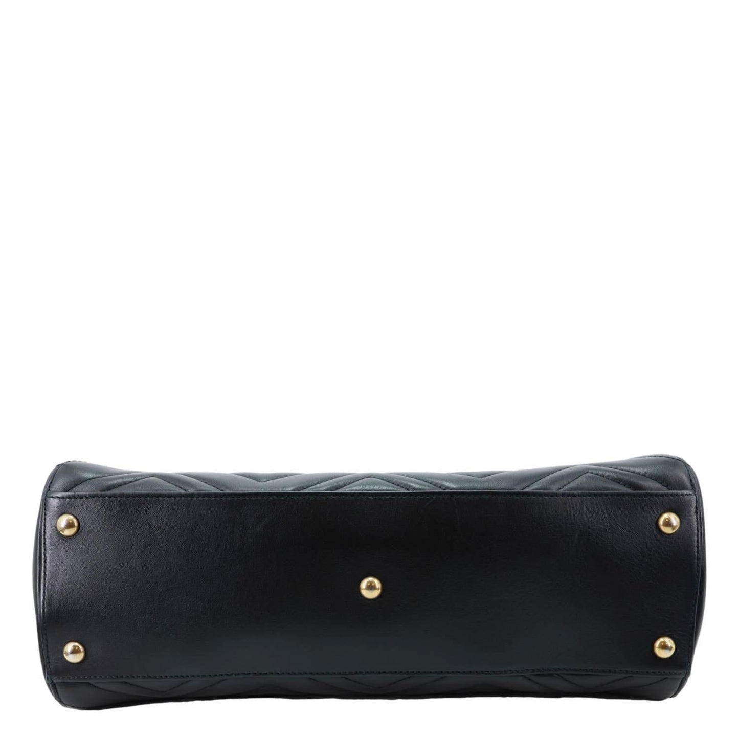 GUCCI GG Marmont Medium Calfskin Matelasser Leather Tote Shoulder Bag Black 443505