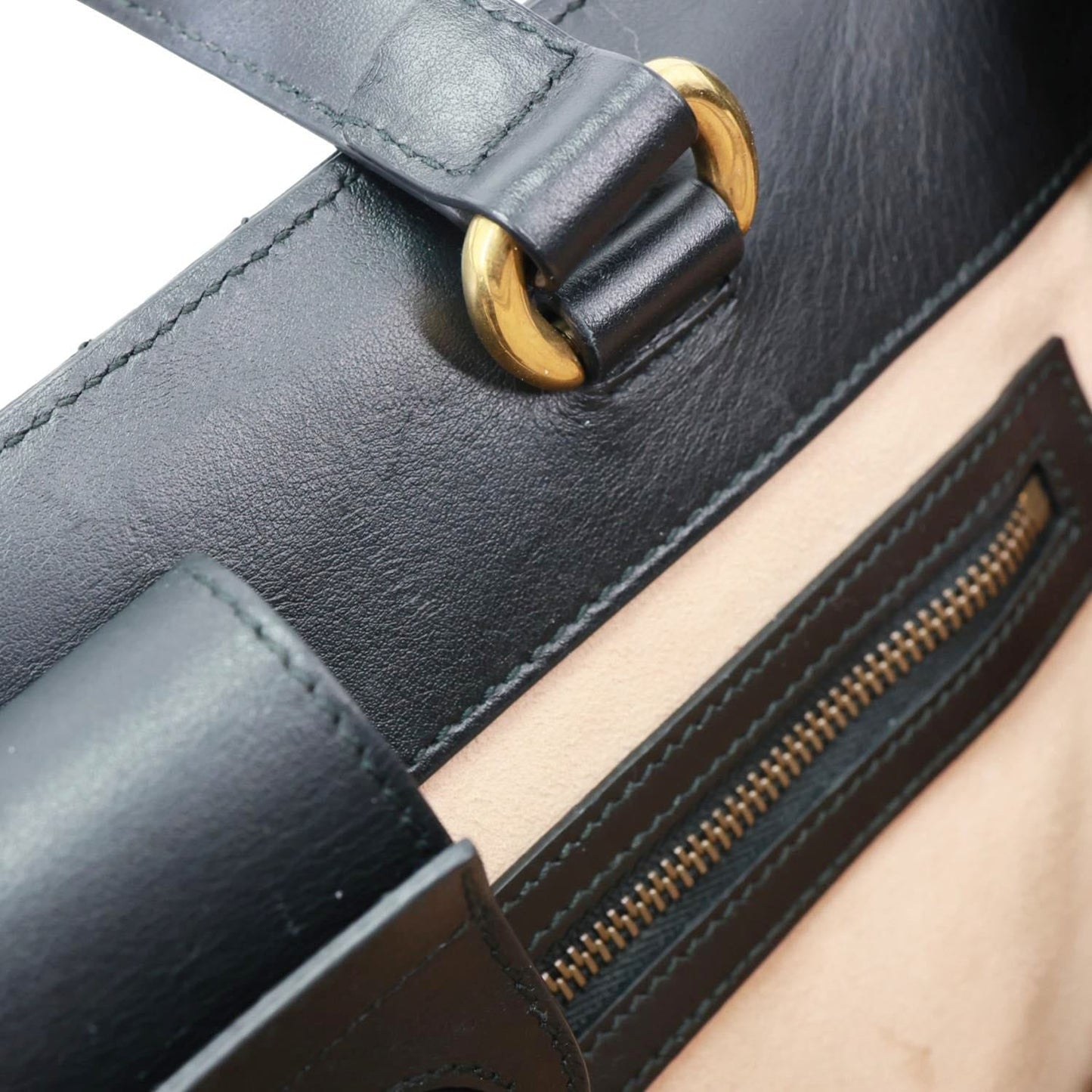 GUCCI GG Marmont Medium Calfskin Matelasser Leather Tote Shoulder Bag Black 443505