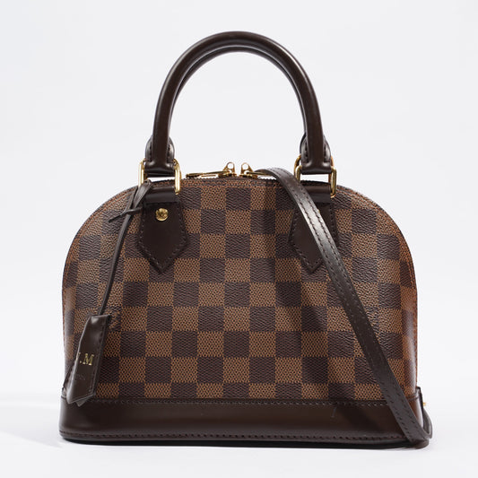 Louis Vuitton Alma BB Shoulder Bag Damier Ebene Coated Canvas BB