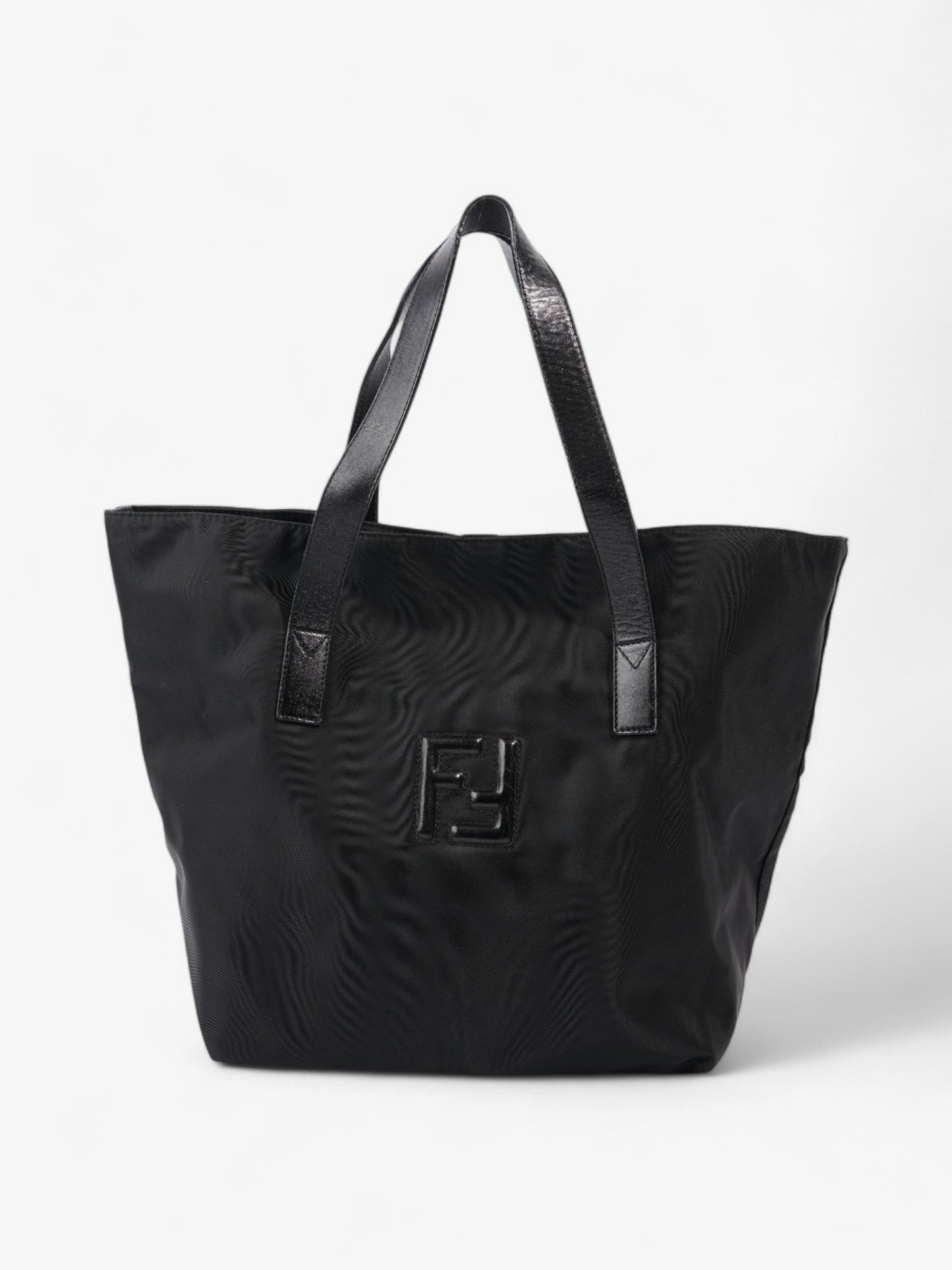 Fendi Tote Leather Black Tote Bag Black