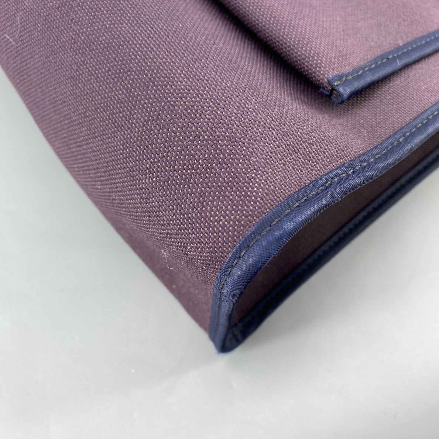 Hermes Herbag 31 Deep Grape Canvas Leather Shoulder Bag