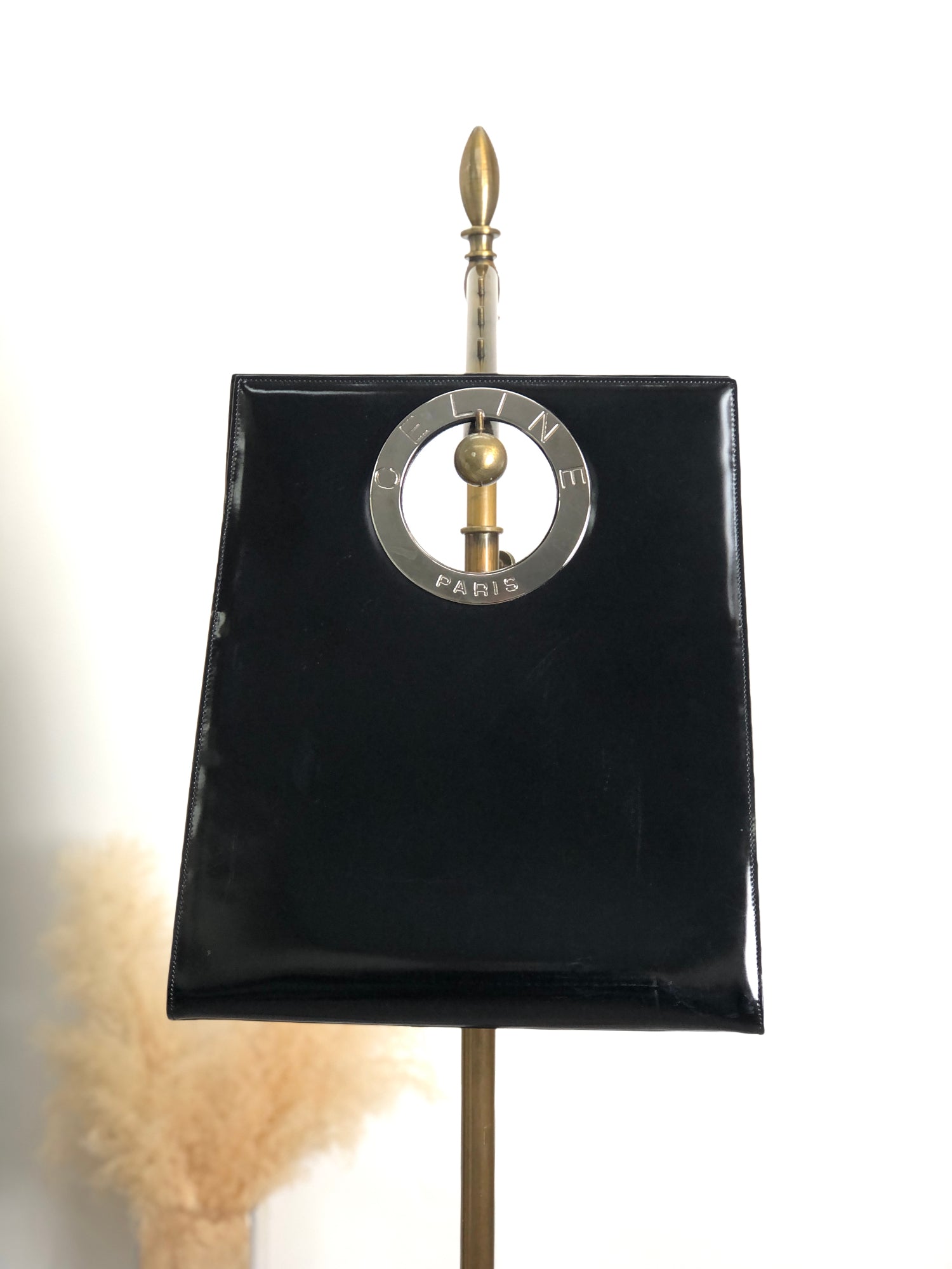 CELINE Circle Logo Handbag Black