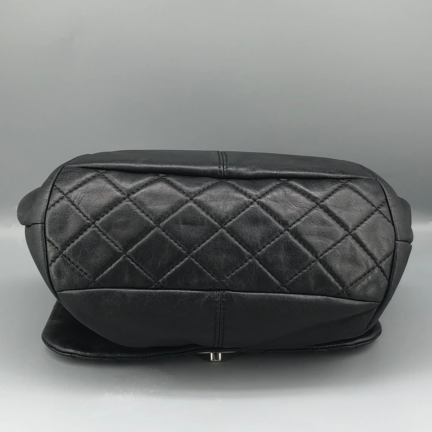 Chanel Lambskin Quilted Large Trianon Messenger Flap Black