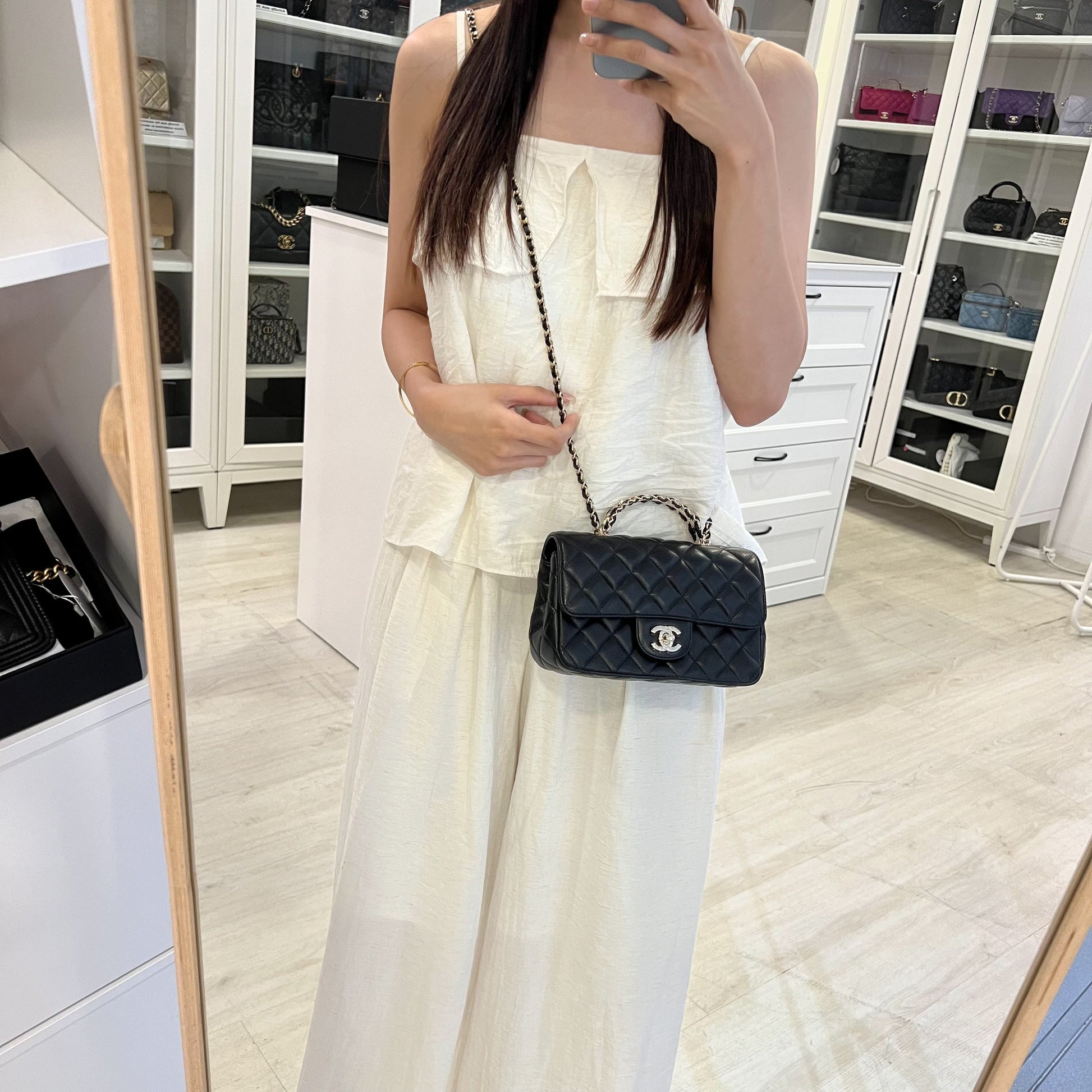 Chanel 23A Mini Rectangle Flap with Flap Bag - Rovelle Bags