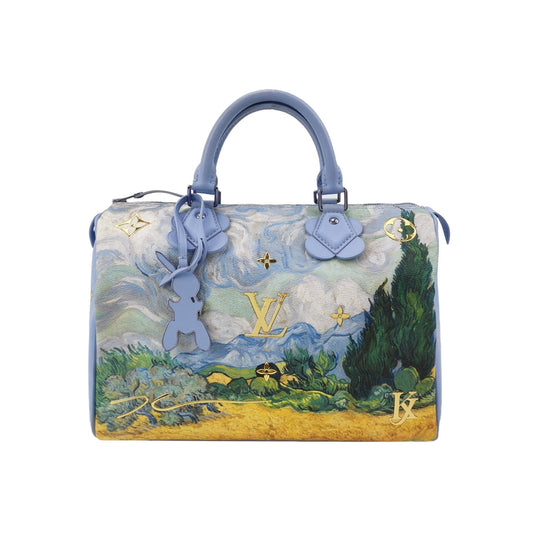 Louis Vuitton x Jeff Koons Speedy 30 Van Gogh Top Handle Bag