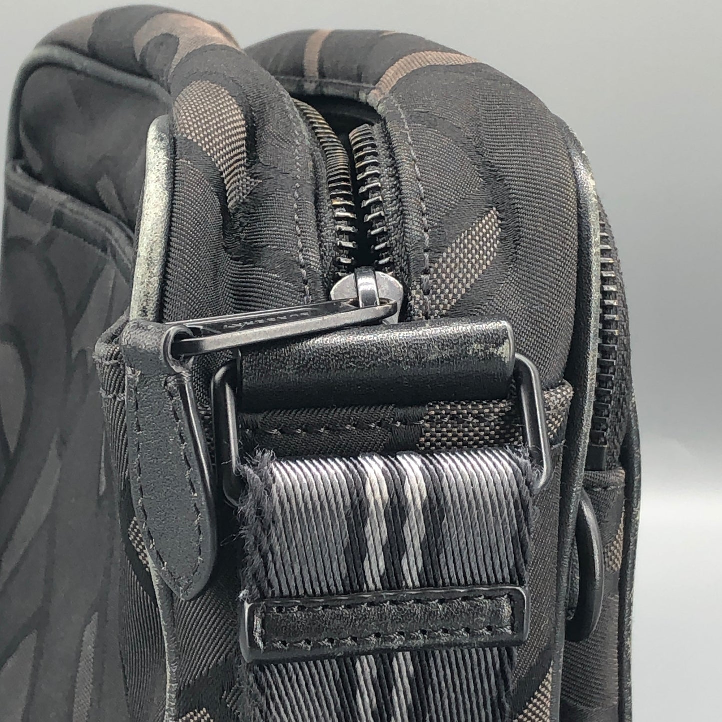 Burberry TB Monogram Canvas Crossbody Camera Bag Black
