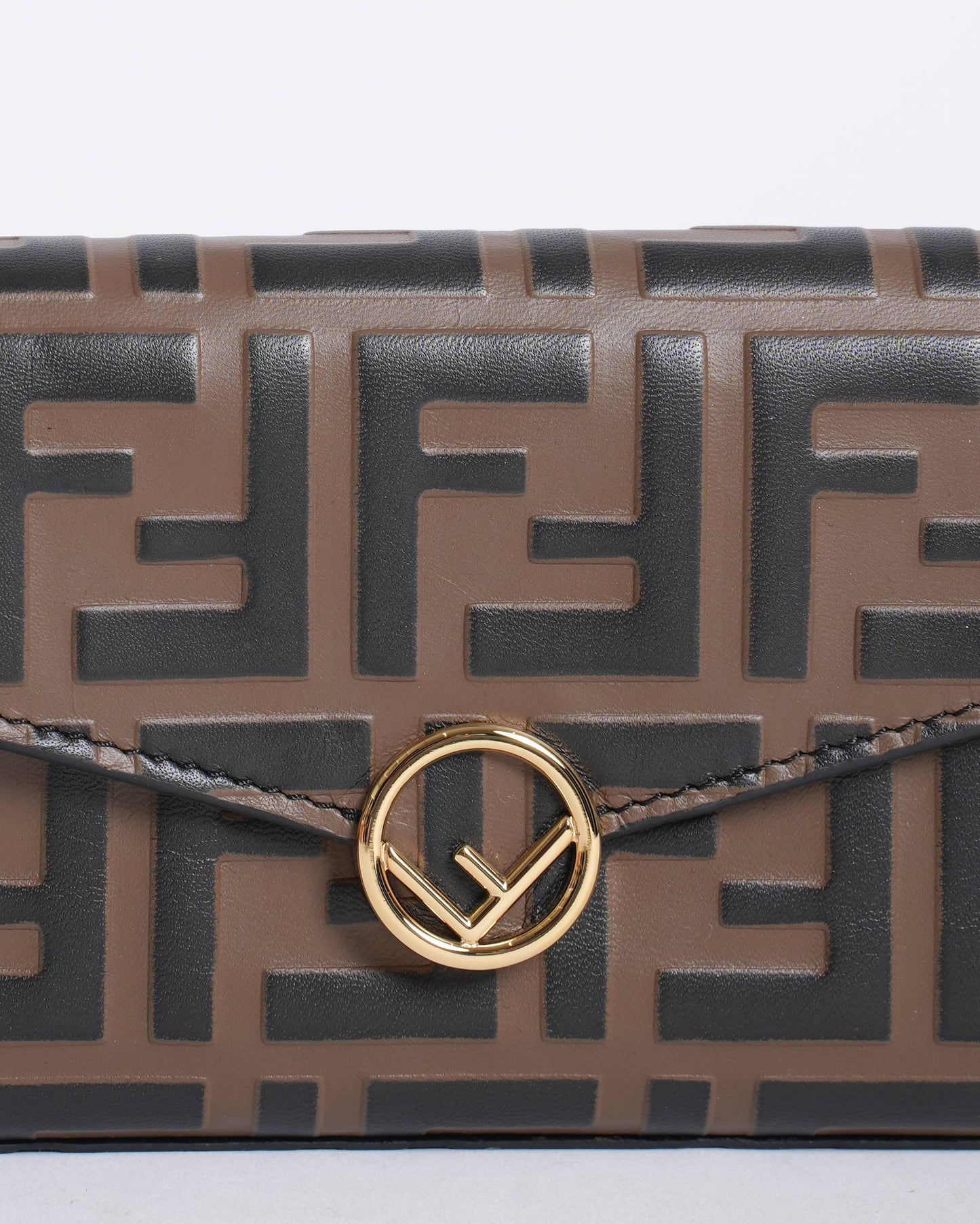 New Fendi Brown leather wallet