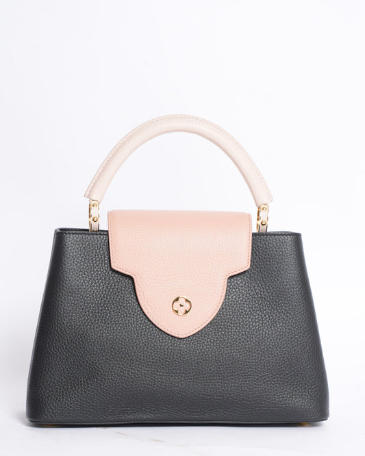 Louis Vuitton Capucines MM Top Handle Bag in Colourblock Pink & Black