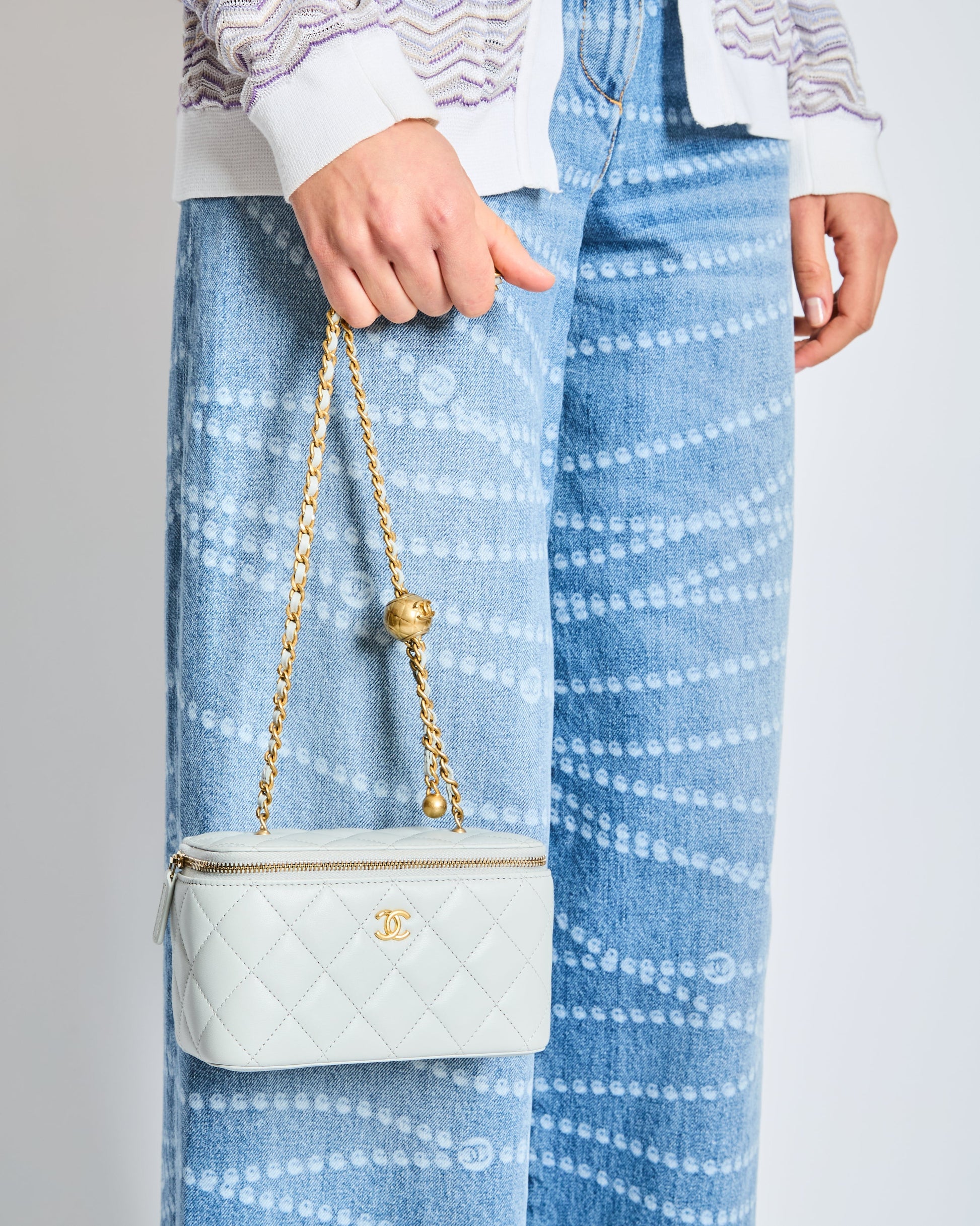 Chanel *HOT* Chanel Pastel Blue Coco Vanity Bag - Rovelle Bags