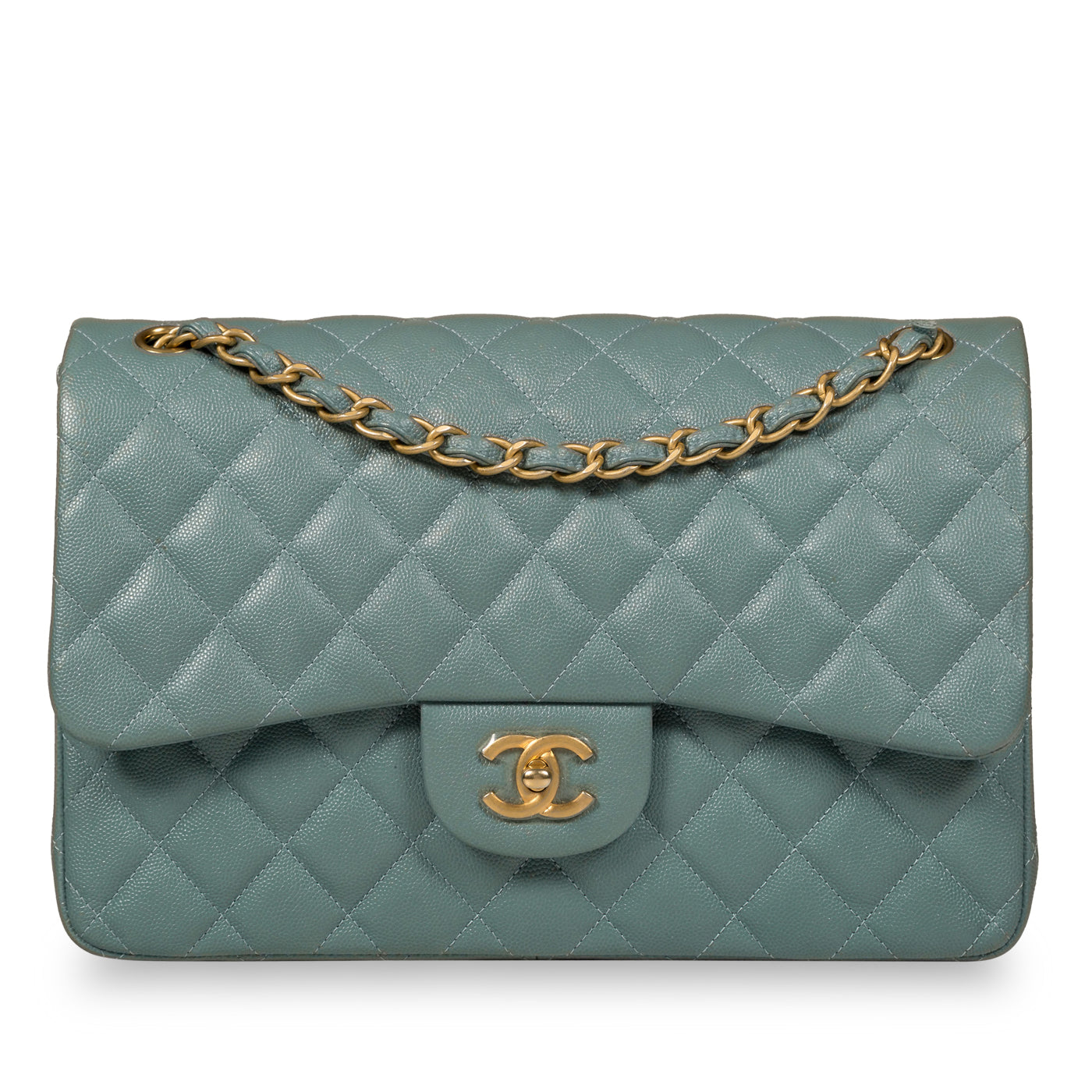 Chanel Classic Flap Caviar Gold Shoulder Bag Style 14