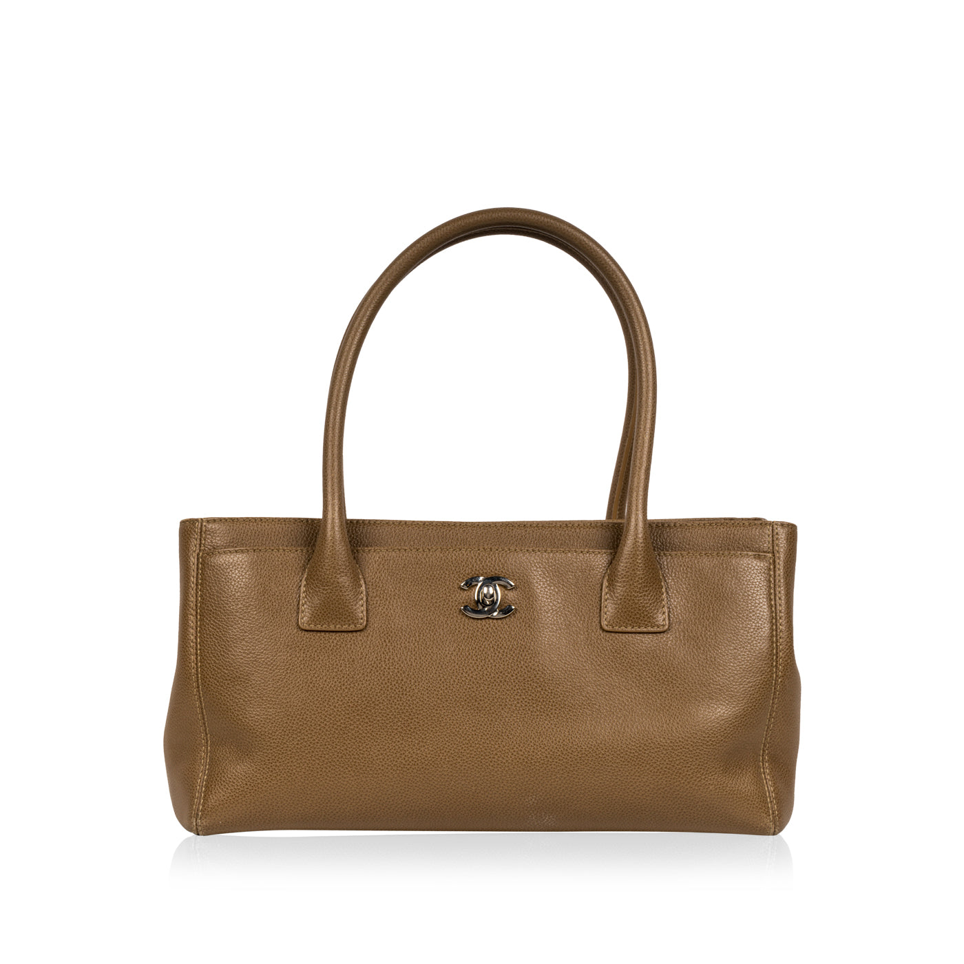 Chanel Timeless Leather Brown Tote Bag Leather