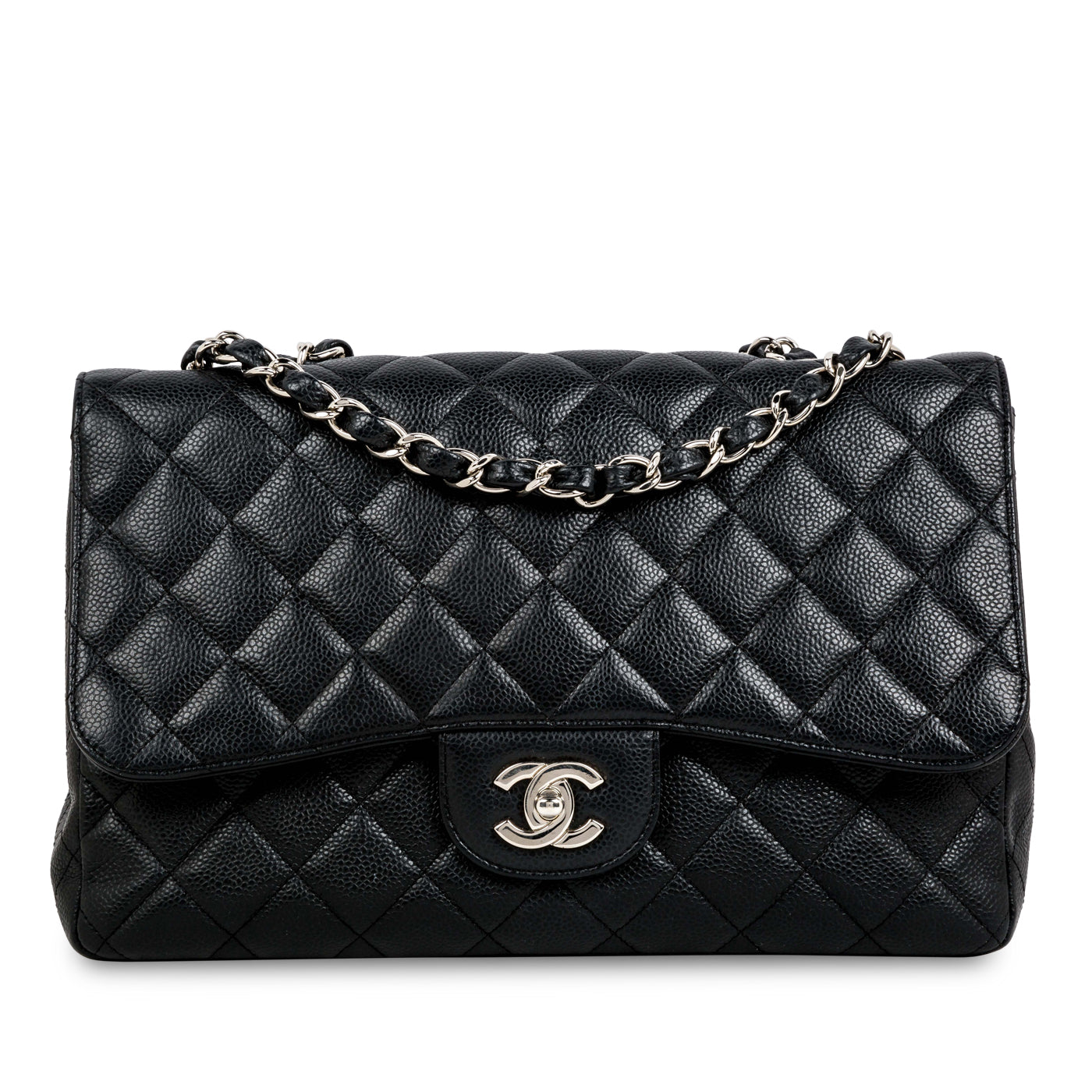 Chanel Classic Flap Caviar Black Shoulder Bag Style 49