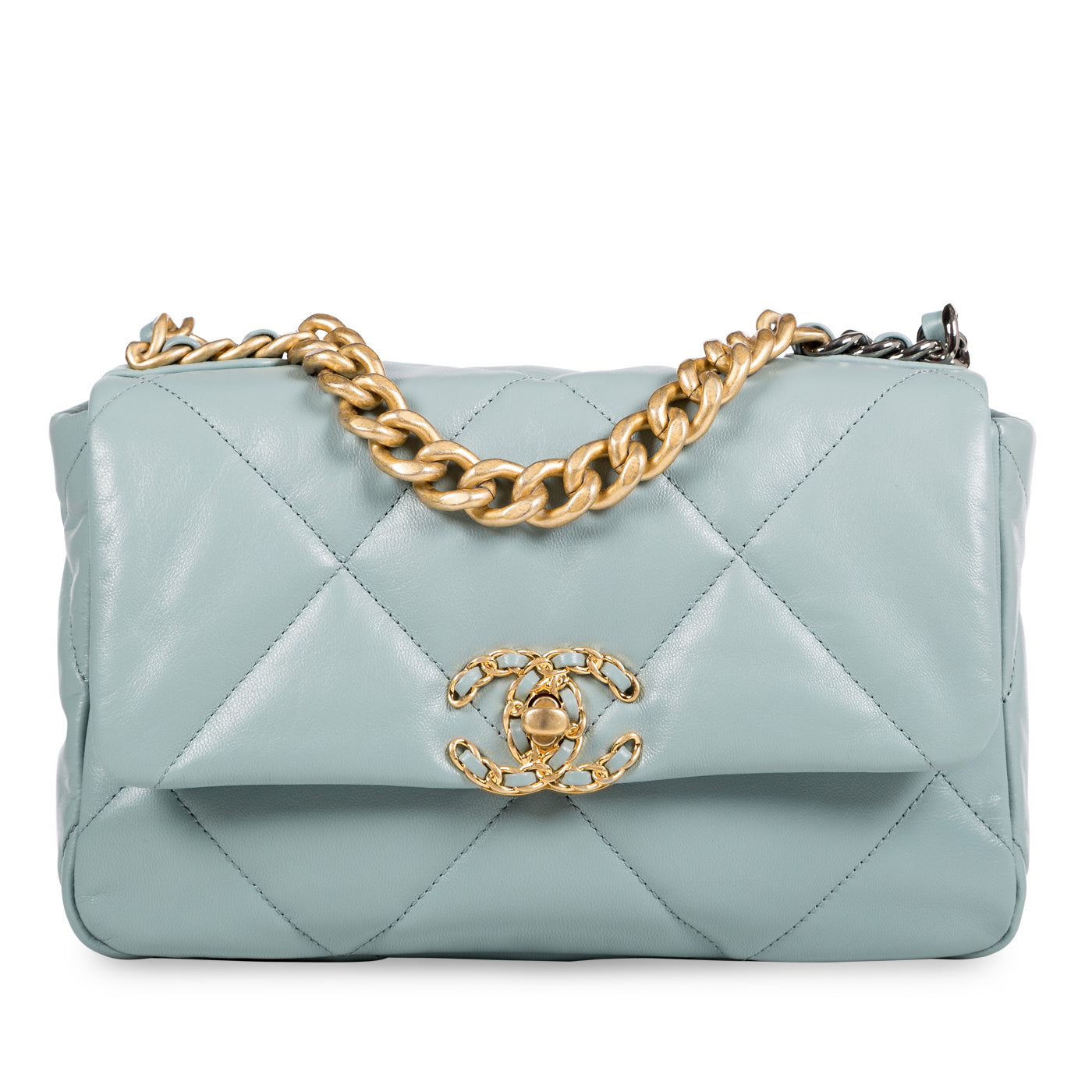 Chanel Chanel 19 Lambskin Gold Shoulder Bag Style 27