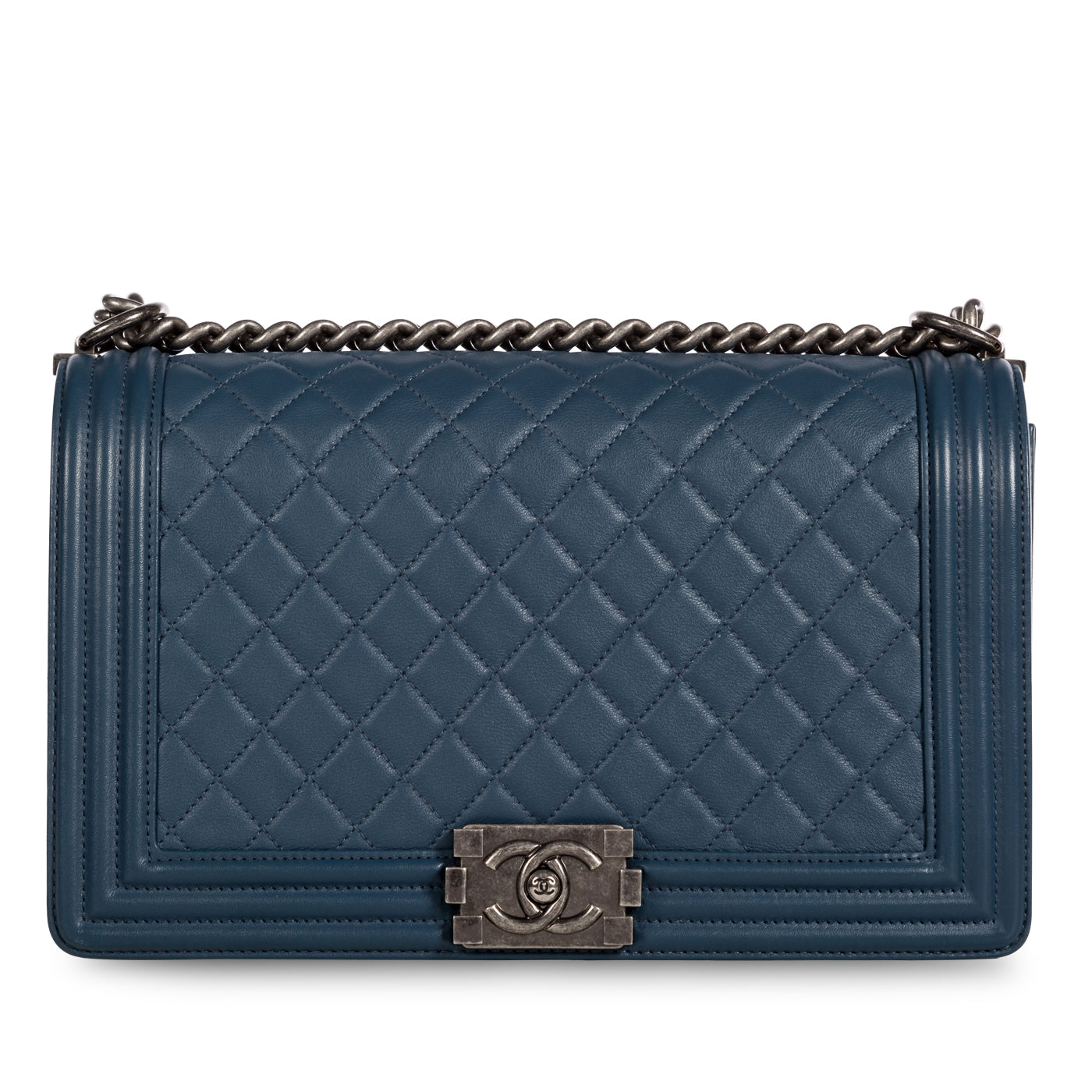 Chanel Boy Bag Lambskin Black Shoulder Bag Style 6