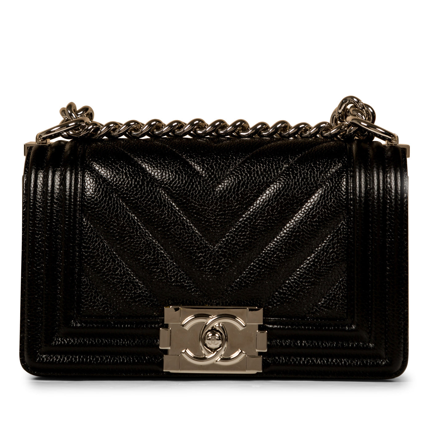 Chanel Boy Bag Caviar Black Shoulder Bag Style 20