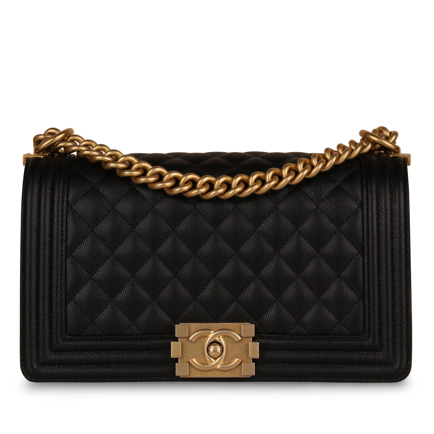 Chanel Boy Bag Caviar Black Shoulder Bag Style 12