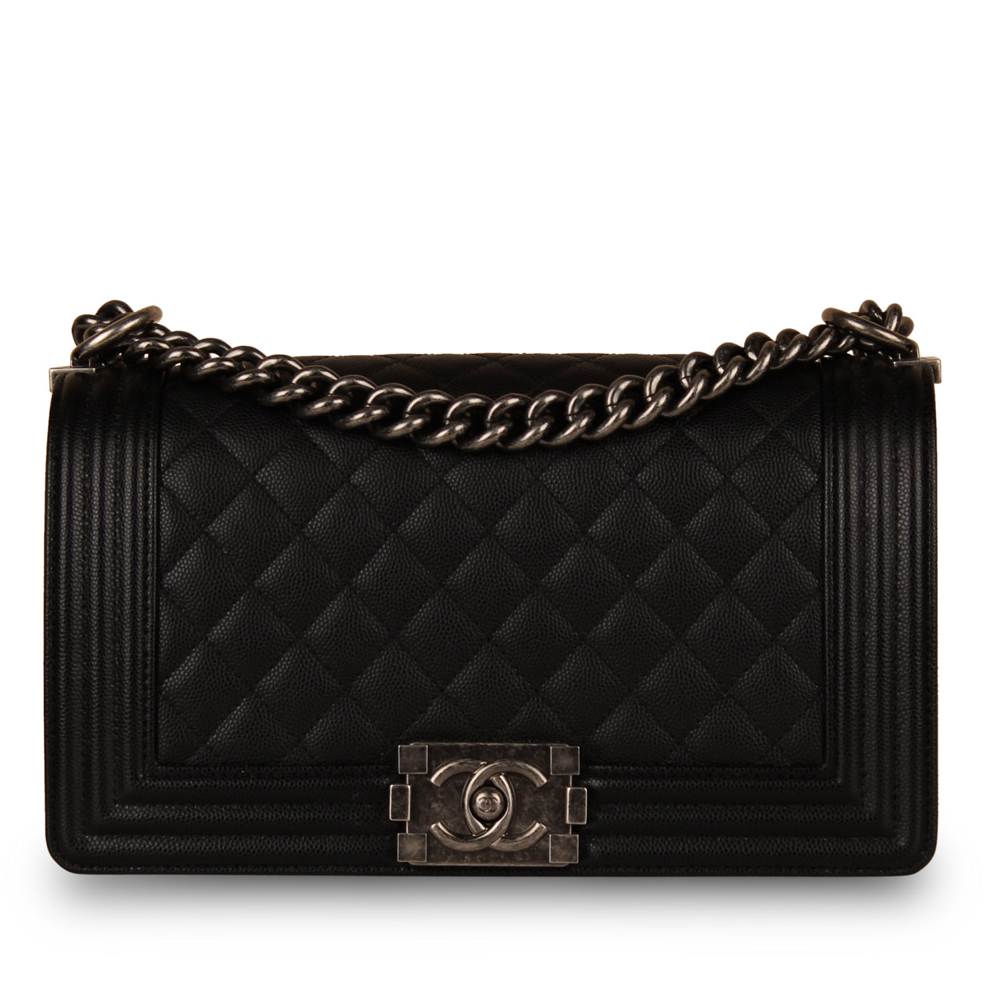 Chanel Boy Bag Caviar Black Shoulder Bag Style 11