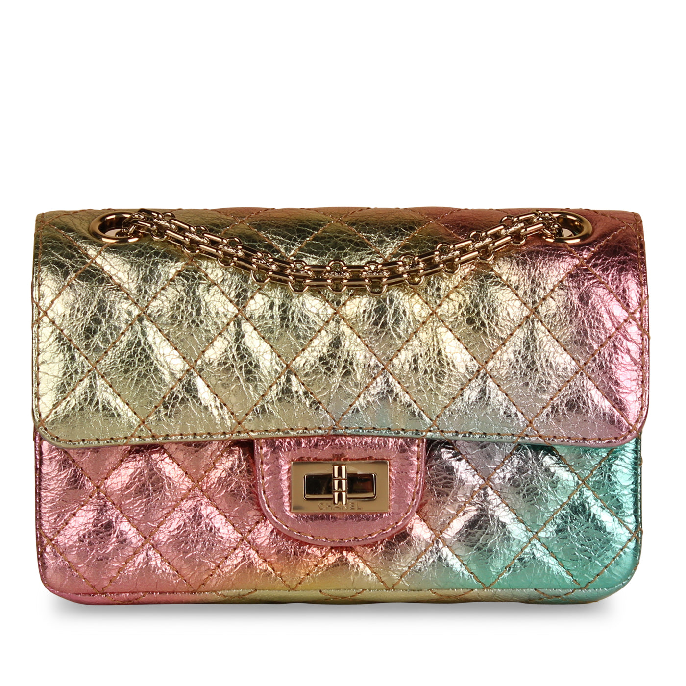 Chanel Classic Flap Calfskin Gold Shoulder Bag Style 2