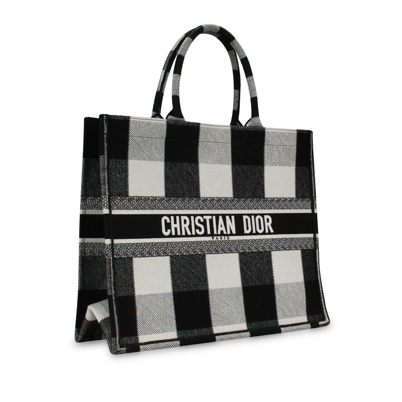 Dior Book Tote Leather Canvas Tote