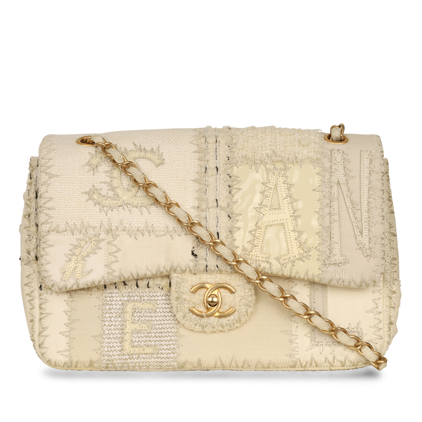 Chanel Classic Flap Patent Leather Gold Shoulder Bag Patent Leather