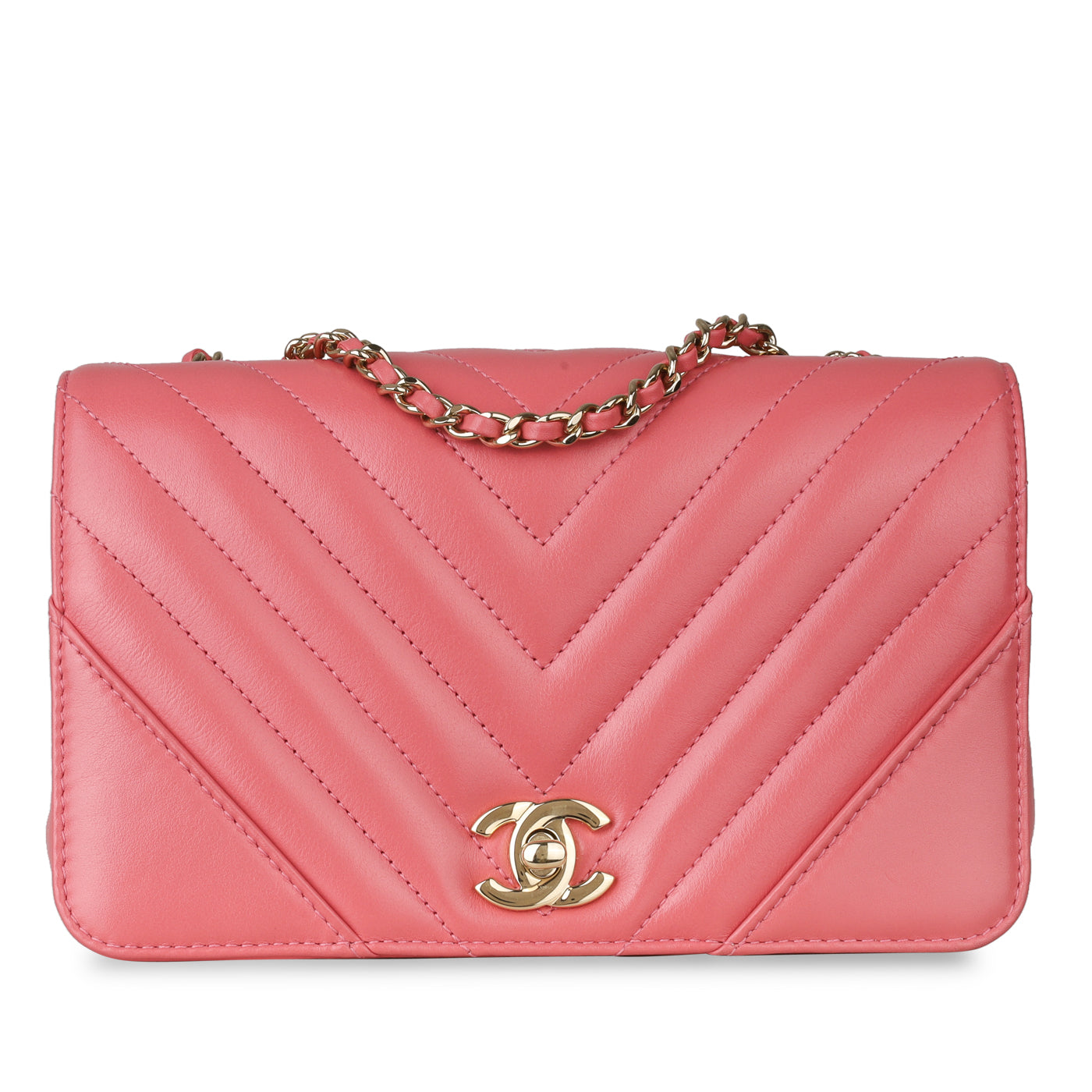 Chanel Classic Flap Calfskin Gold Shoulder Bag Style 6