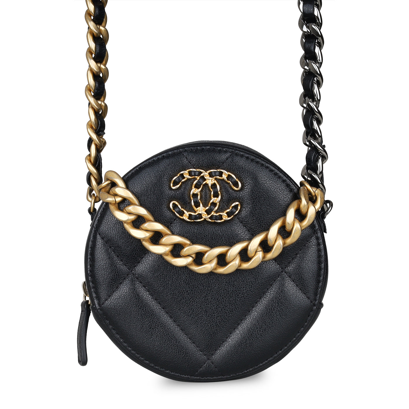 Chanel 19 Round Clutch With Chain