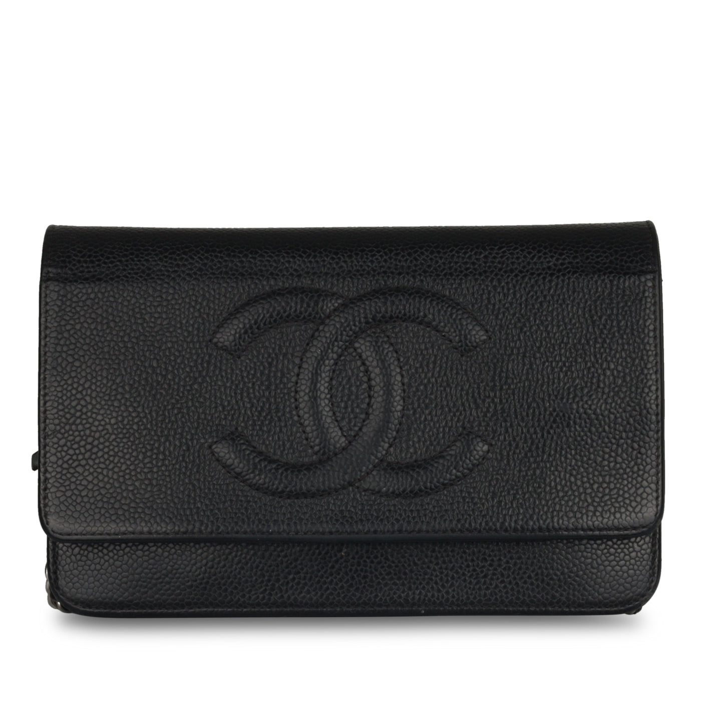 Chanel Cc Wallet On Chain - Black