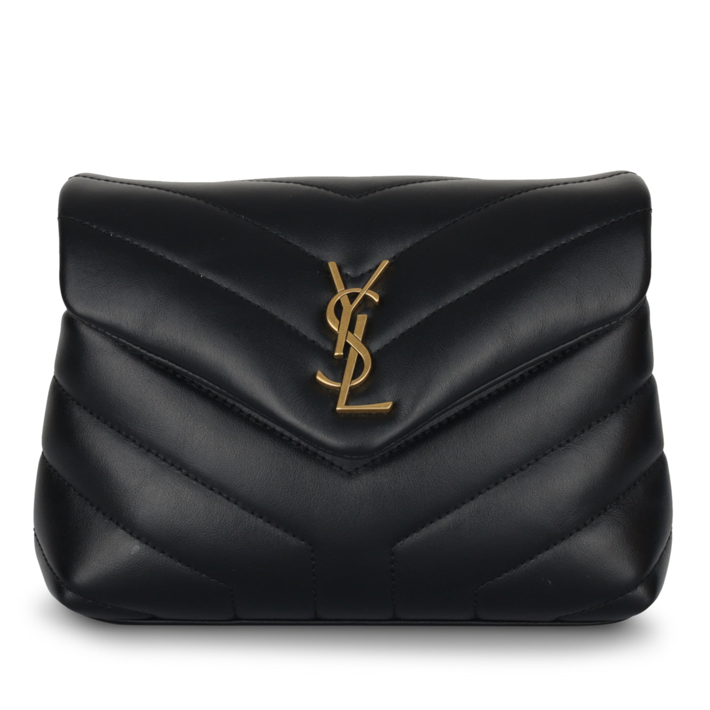 Saint Laurent Loulou Lambskin Black Shoulder Bag
