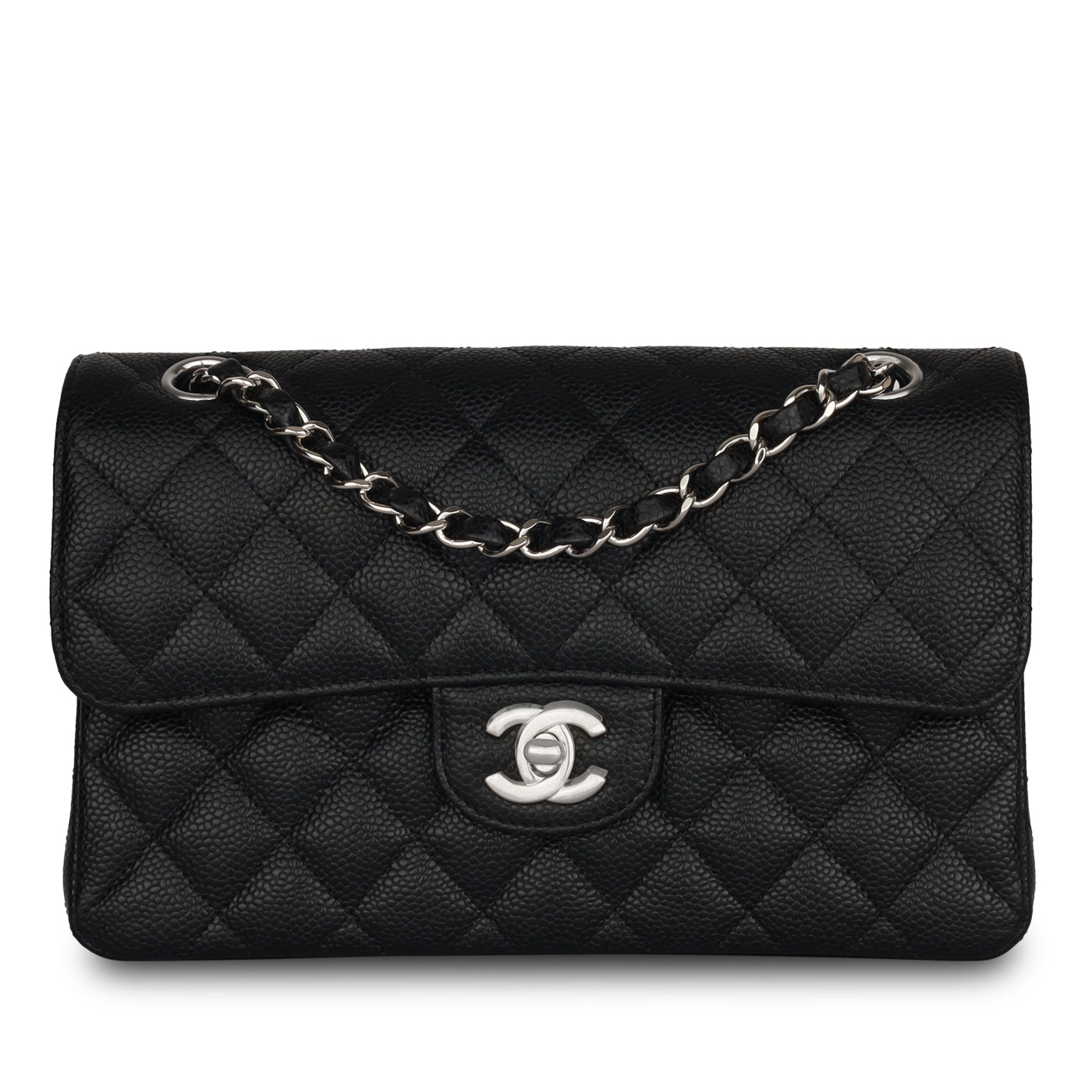 Chanel Classic Flap Caviar Black Shoulder Bag Style 121