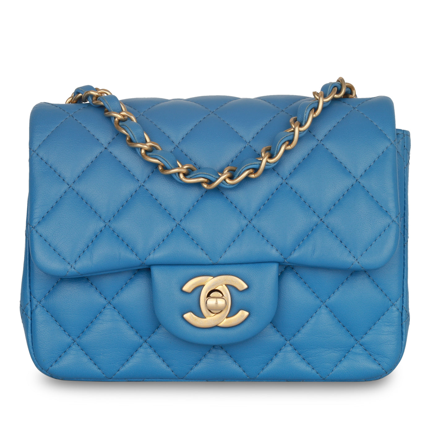 Chanel Classic Flap Lambskin Gold Shoulder Bag Style 89