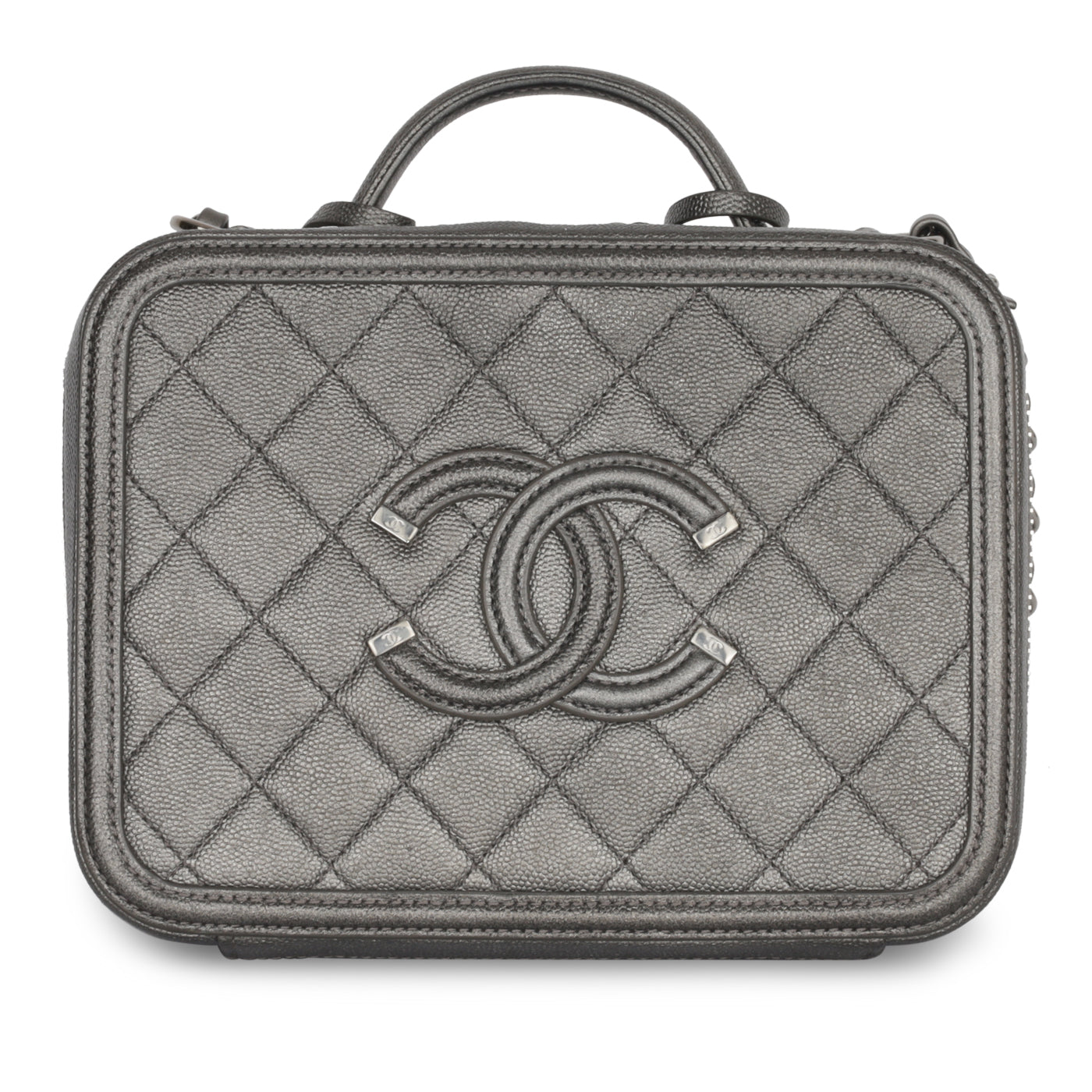 Chanel Vanity Caviar Black Clutch Style 3