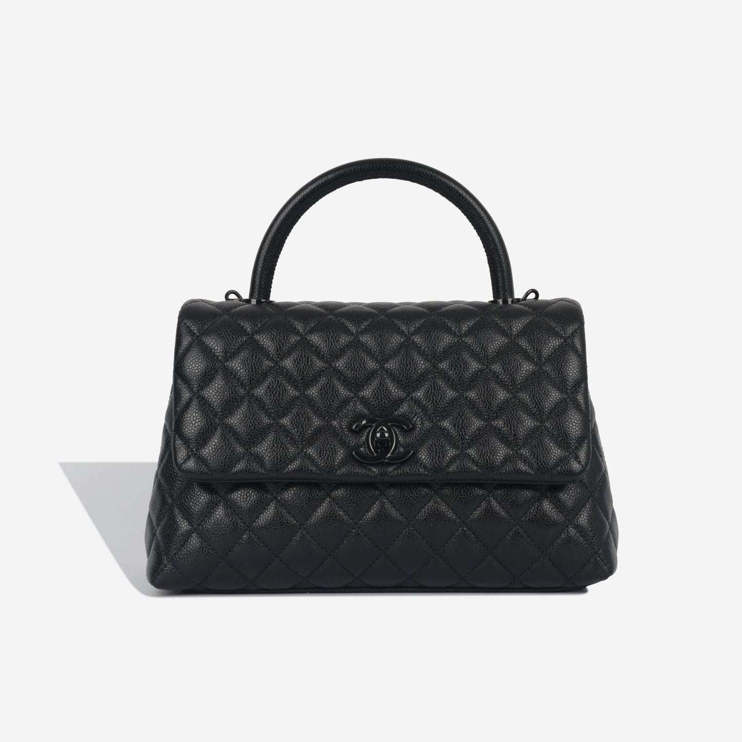 Chanel Coco Handle Caviar Black Shoulder Bag Style 2
