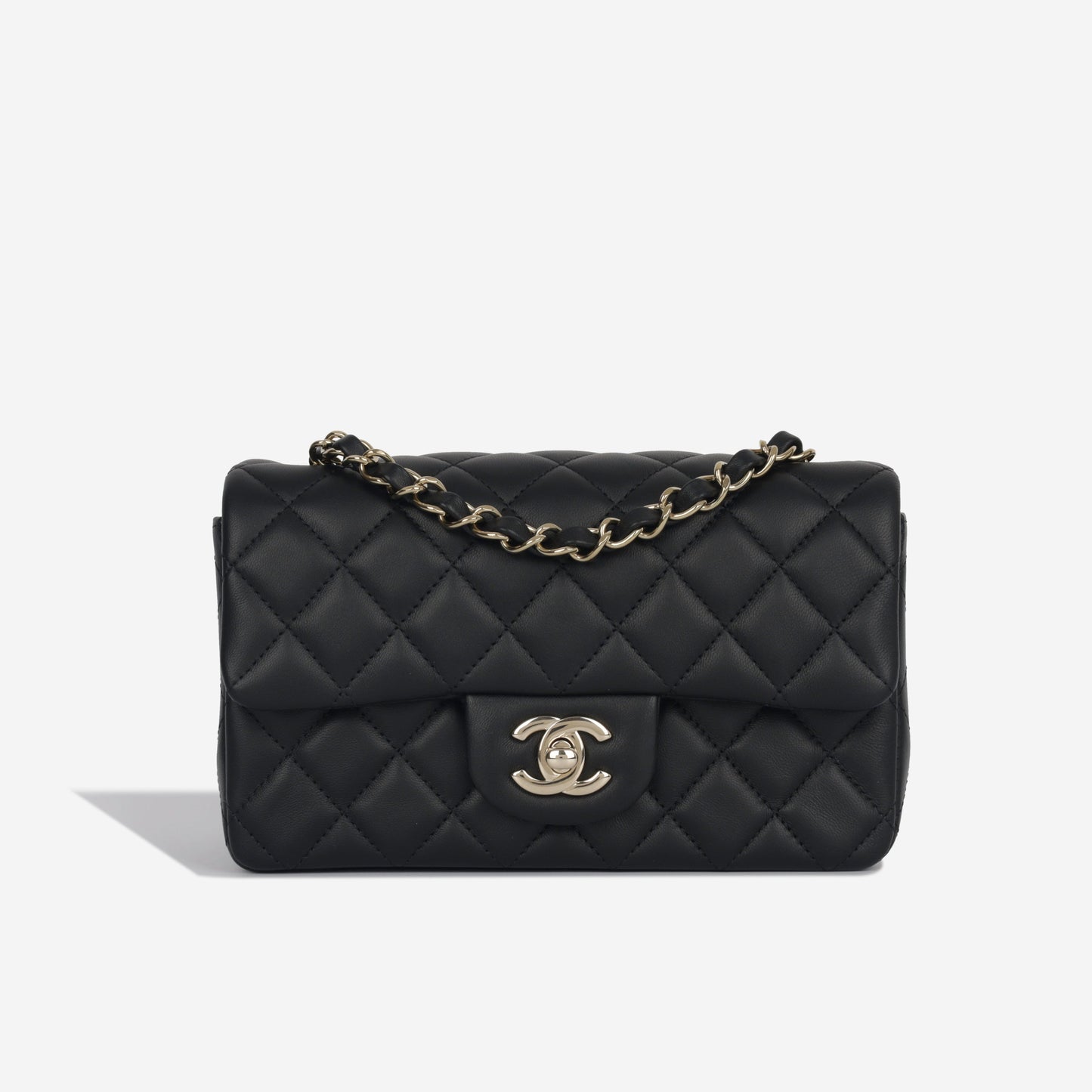 Chanel Classic Flap Lambskin Black Shoulder Bag Style 160