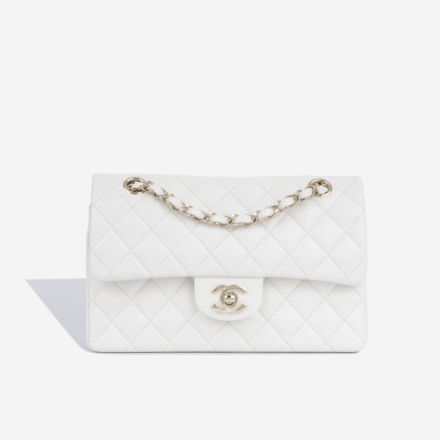 Chanel Classic Flap Caviar Gold Shoulder Bag Style 30