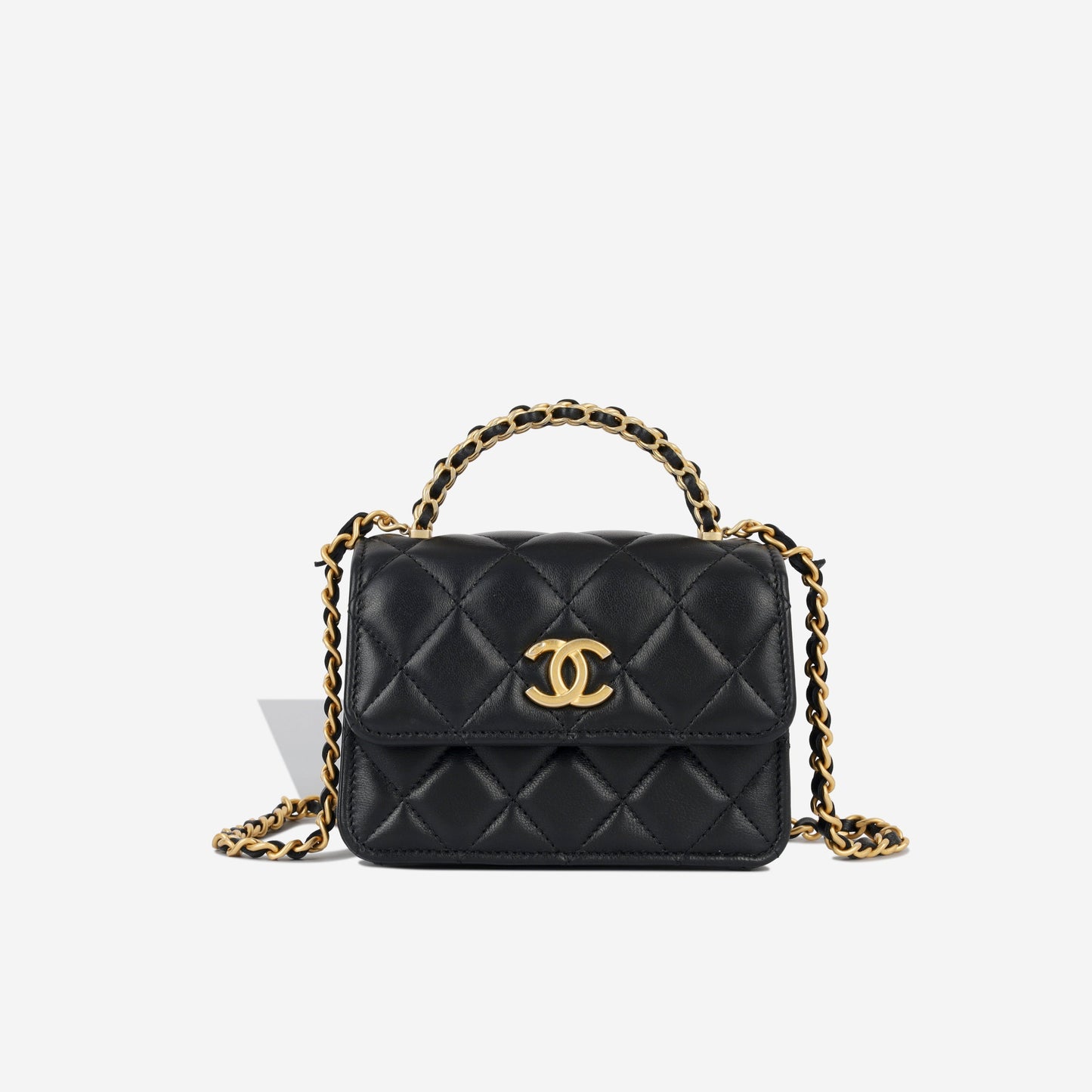 Chanel Classic Flap Lambskin Black Shoulder Bag Style 329